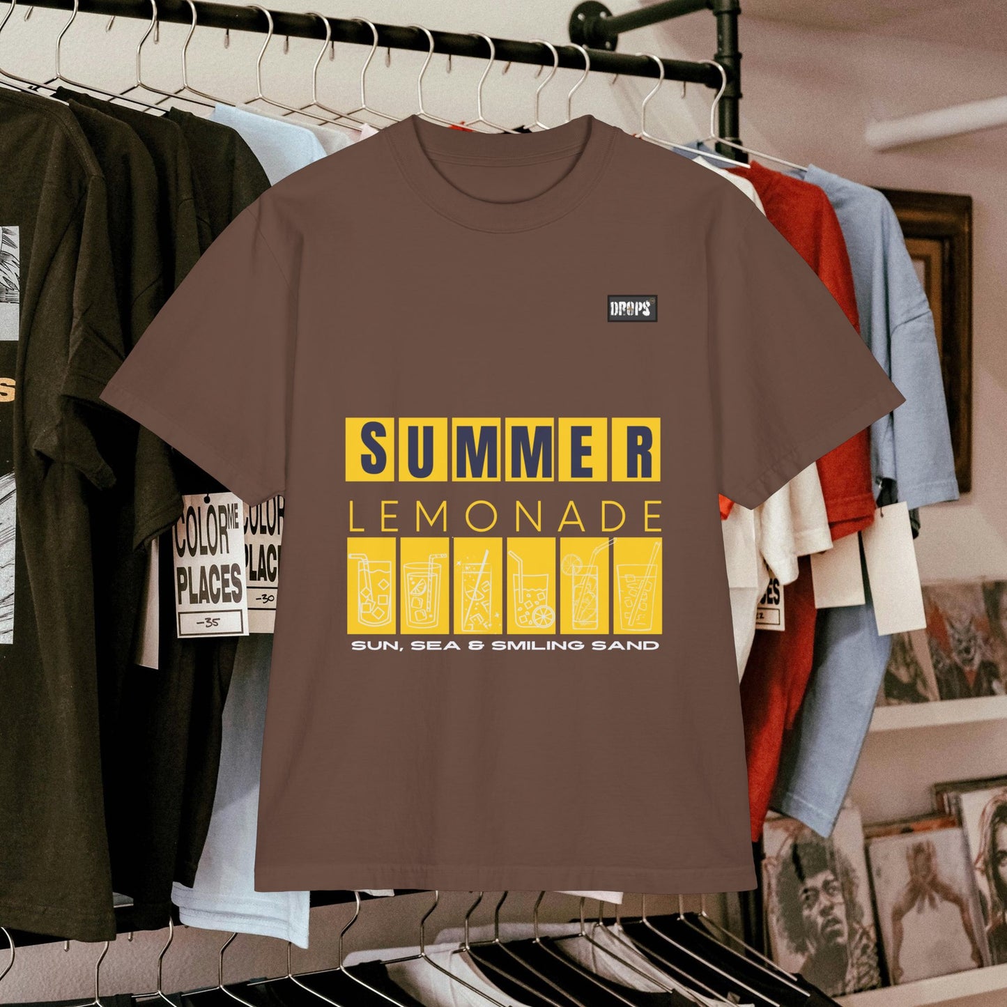 Summer Lemonade Unisex Drop-Shoulder T-Shirt_ Chill Vibes for Sun Lovers_ 17 May 2025_ 001