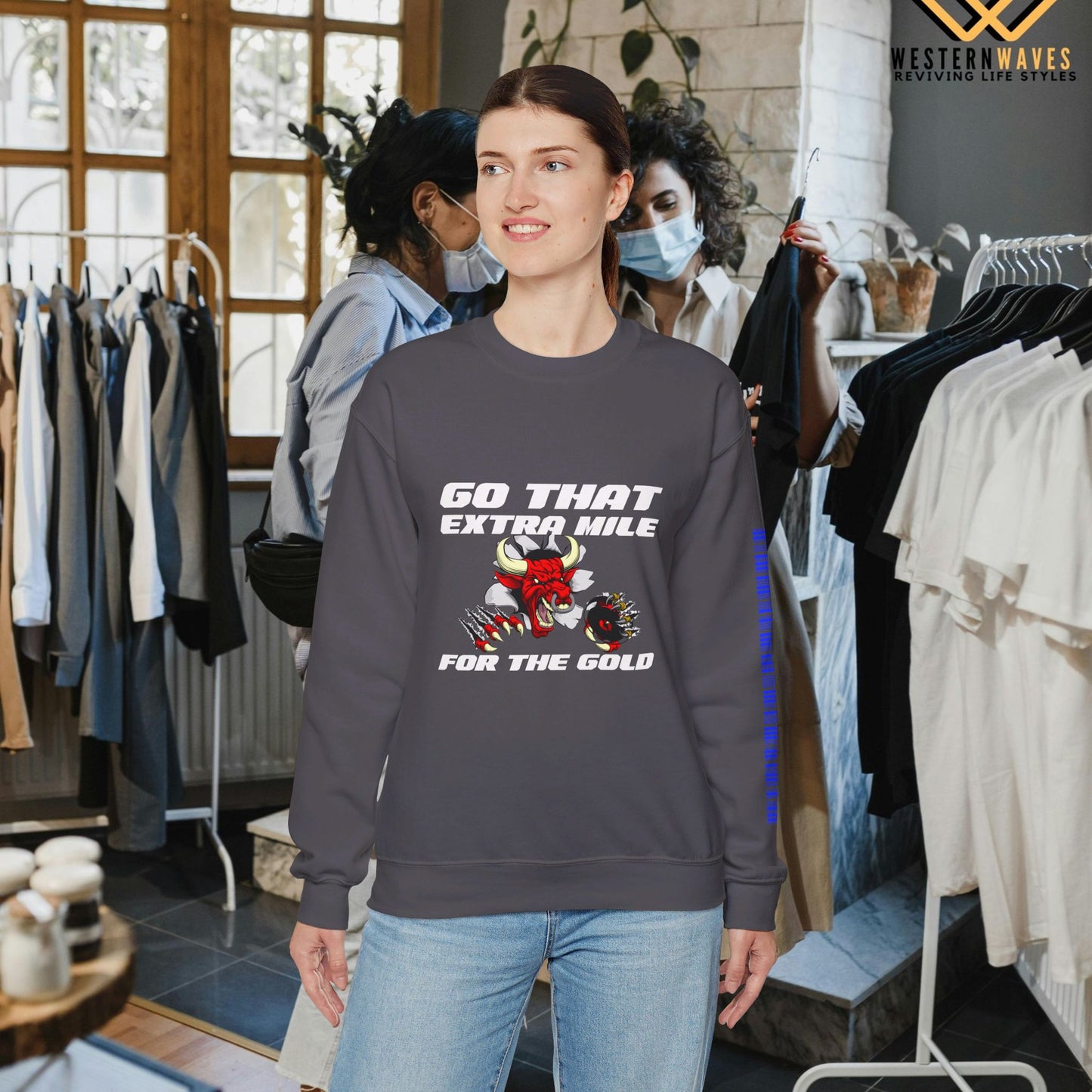 Unisex Heavy Blend™ Crewneck Sweatshirt_ N2 Sports Series SPW UHBCSS PT2WW005_ Limited Edition ‘Zeztz’ Brand Sports Elements by WesternWaves: