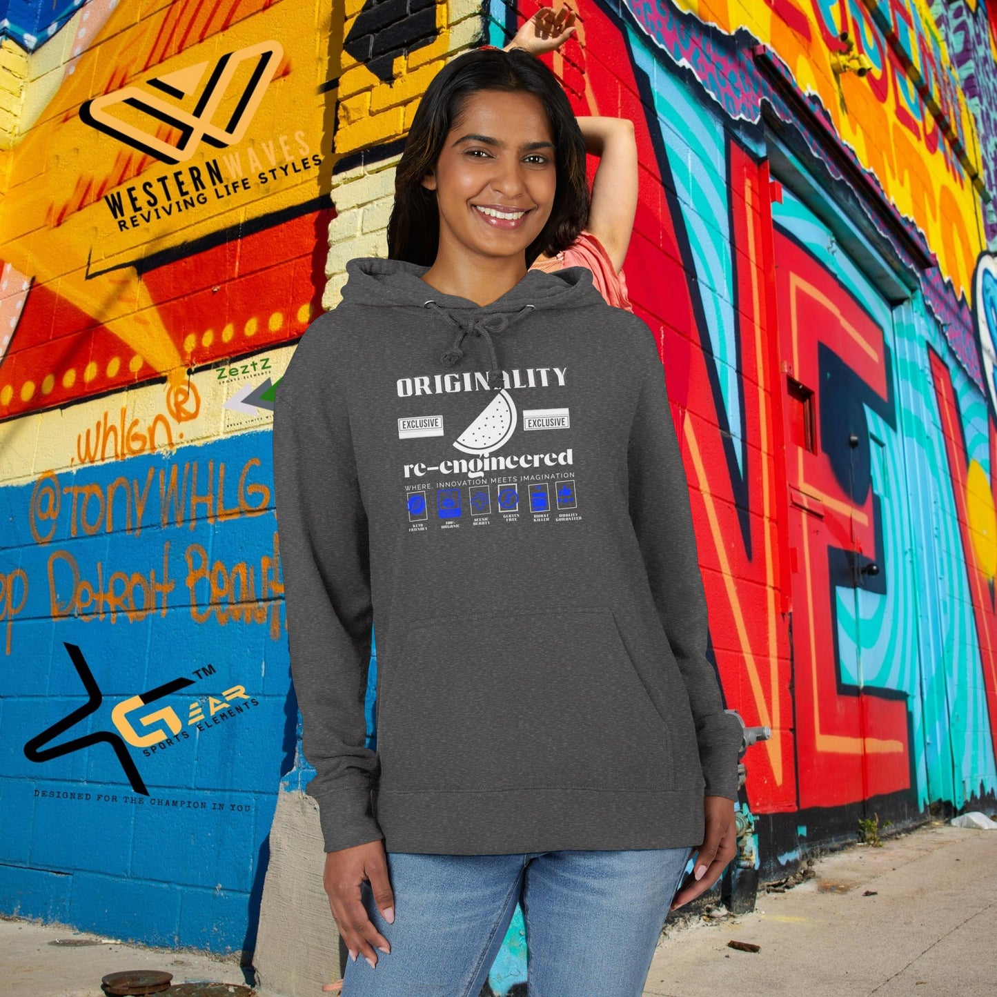Unisex French Terry hoodie_ N8* Series USFTH PT2WW001_ Limited Edition Everyday Comfort by WesternWaves: