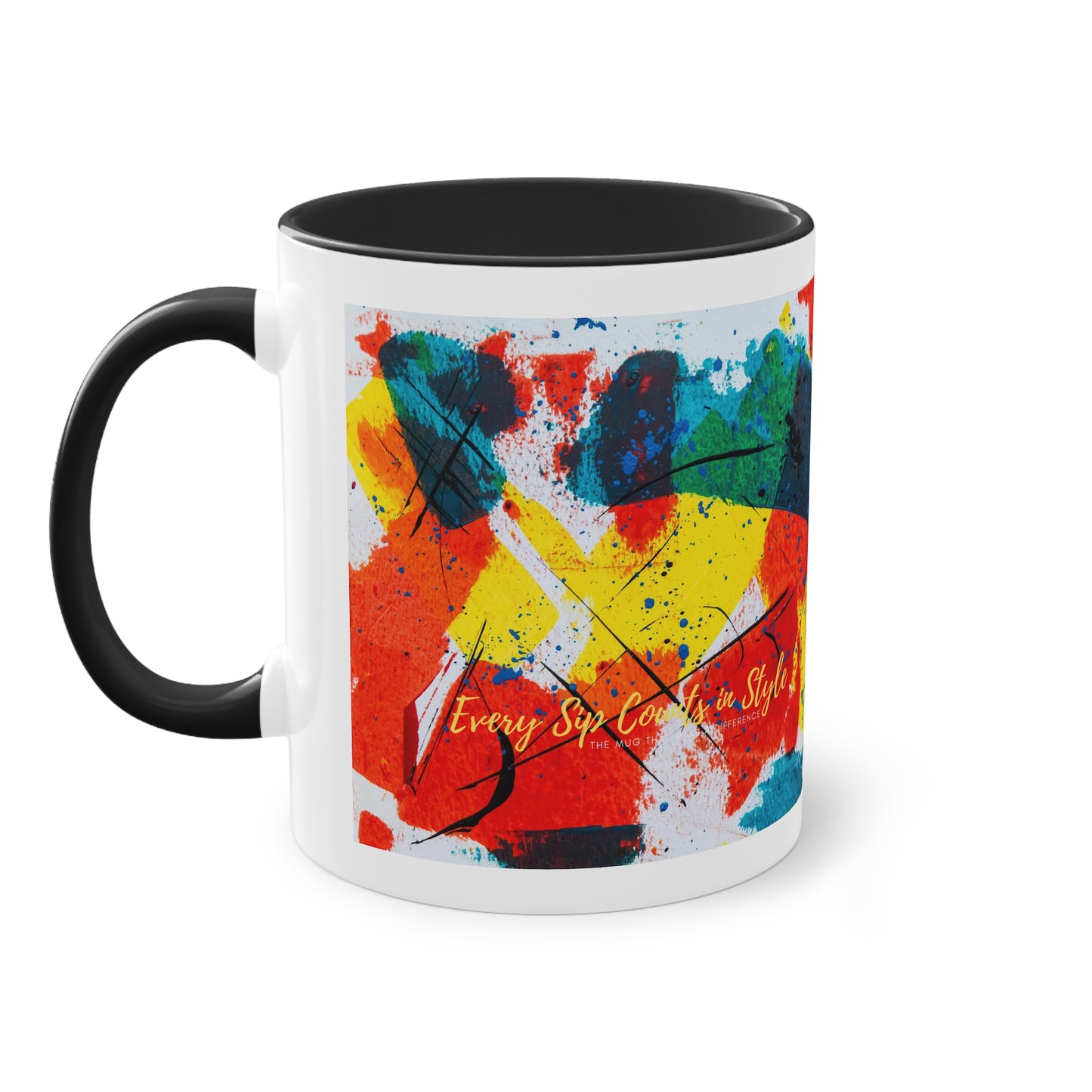 Two-Tone Coffee Mug, 11oz_ N2 Series TTCMUG PT2WW003_ Limited Edition Sipping Experience Both Pleasurable & Convenient by WesternWaves: