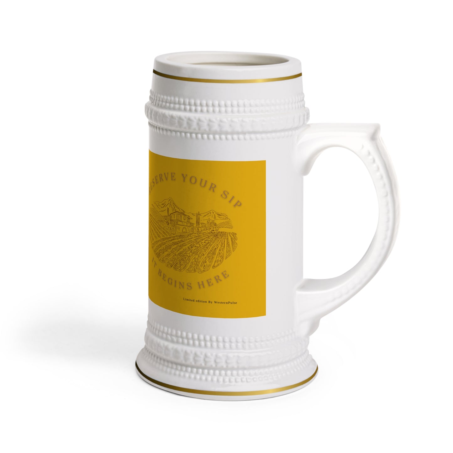 Beer Stein Mug – Raise the Bar with Personalized Touch_ N2 Series SPW BSM PT2WW001_Limited Edition  Touch of Authenticity by WesternWaves: