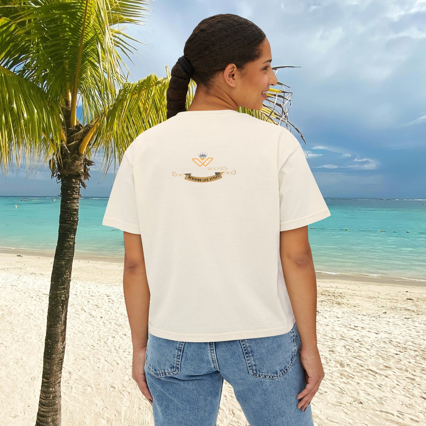 Women's Boxy Tee – N Series SPW WBTEE PT2WW003_ limited edition Ethical Cotton Comfort by WesternWaves: