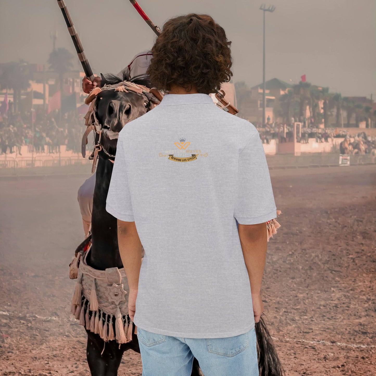 Men's Piqué Polo Classic Shirt – N2 Series SPW MPPOLOCS PT2WW002_ Limited Edition Timeless Elegance of ‘EagalZ’ Sports Brand by WesternWaves: