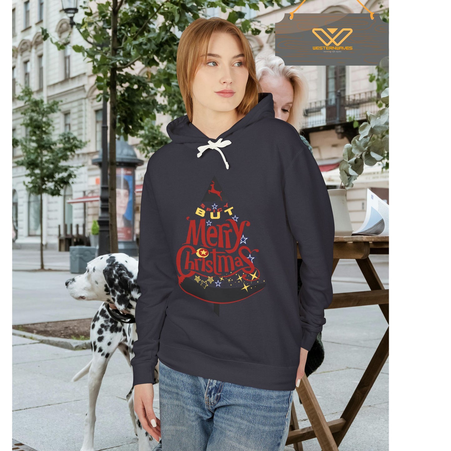 Unisex Lightweight Hooded Sweatshirt _ N2Series SPW UXLWHSS PT2WW001_ Limited Edition  Sustainable Comfort Offered by WesternWaves: