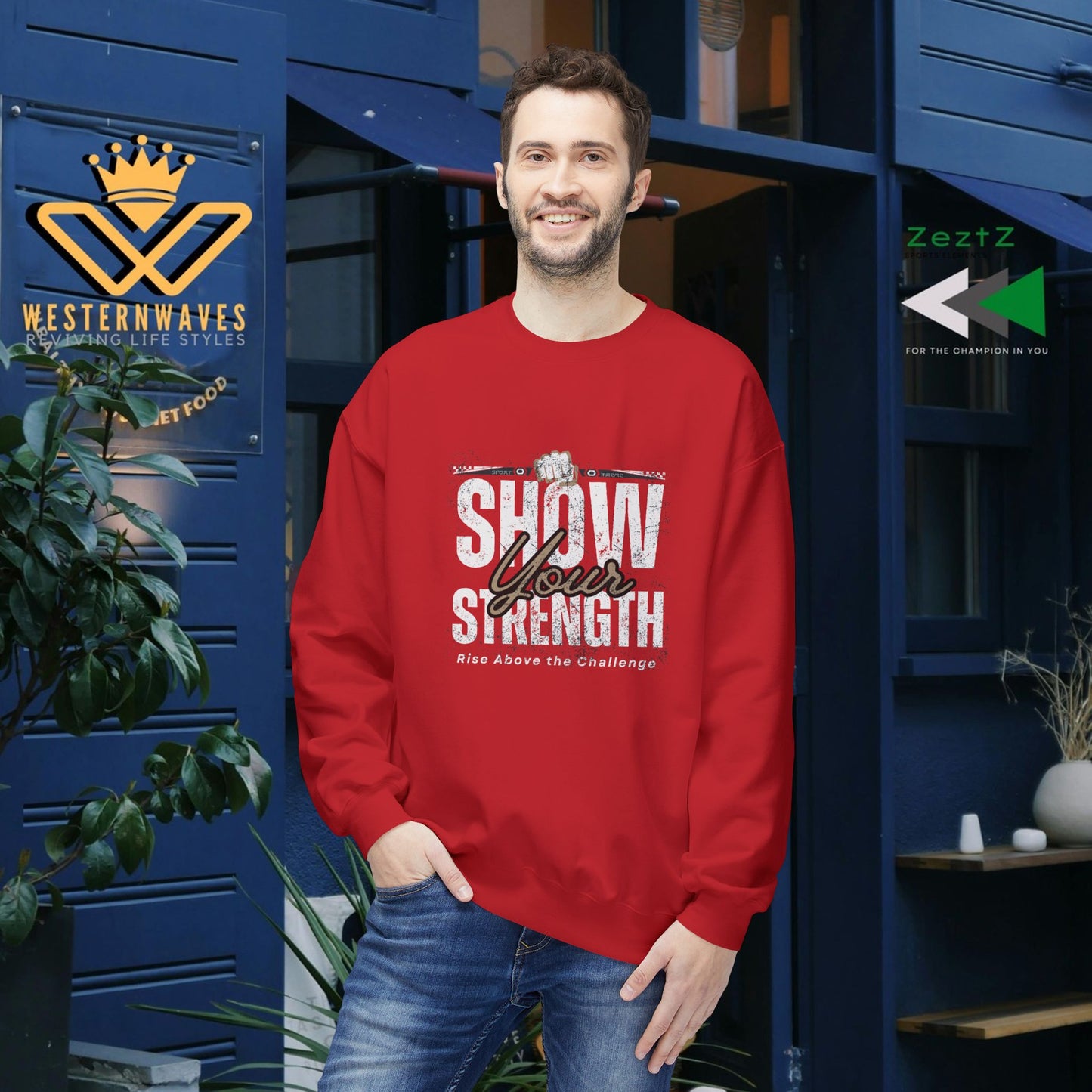 Unisex Midweight Softstyle Fleece Crewneck Sweatshirt_ N2+ Series USMWSSFCNSS PT2WW010_ Limited Edition Stylish Eco-conscious Raw Classic by WesternWaves: