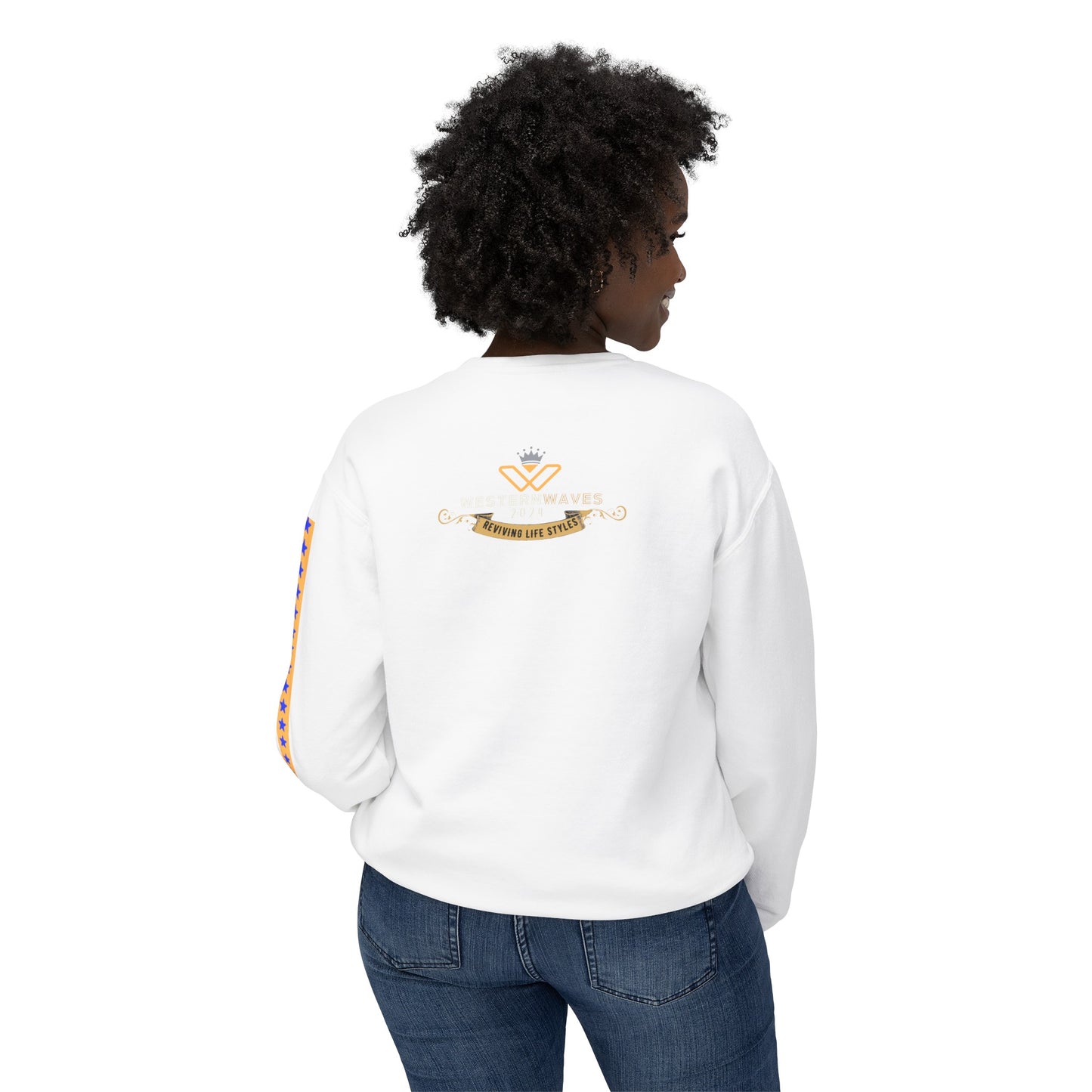 Unisex Lightweight Crewneck Sweatshirt_ N2 Series SPW ULWCSS PT2WW003_Limited Edition Unparalleled Quality by WesternWaves: