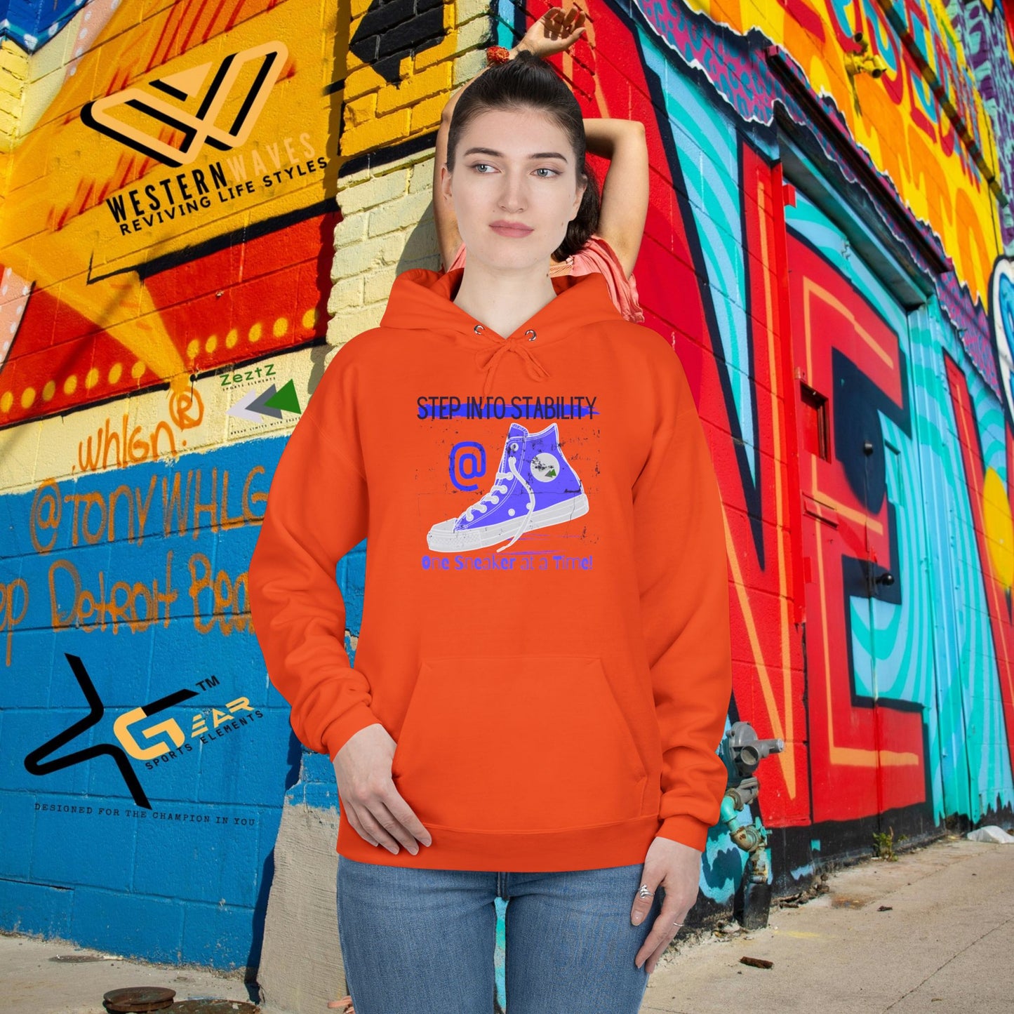 Unisex EcoSmart® Pullover Hoodie Sweatshirt_ N2 Series SPW USESPOHSS PT2WW001_ LImited Edition Quality Garment by WesternWaves: