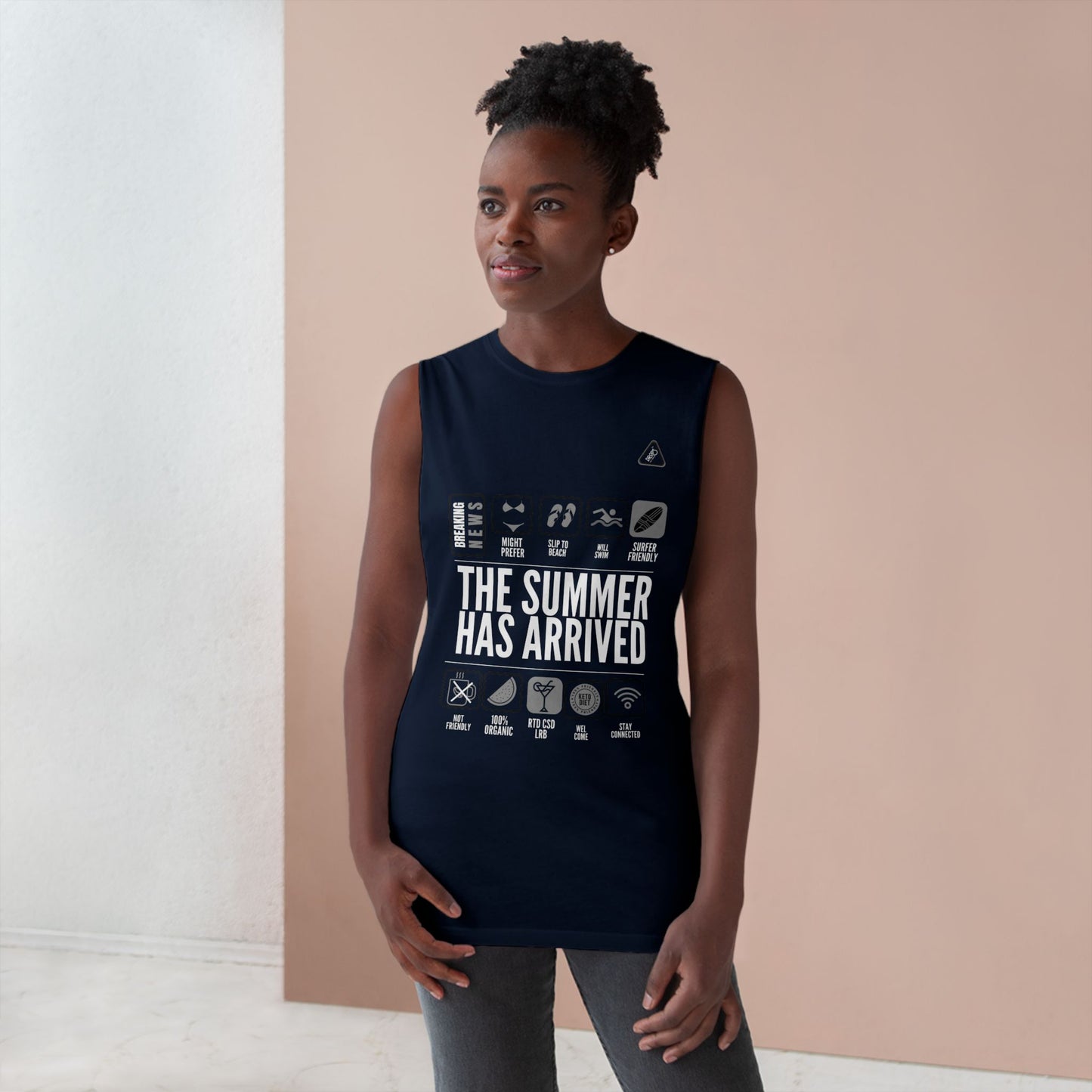 Unisex Summer Vibes Tank Top - 'The Summer Has Arrived' – Organic Cotton_ 09 May 2025_ 001