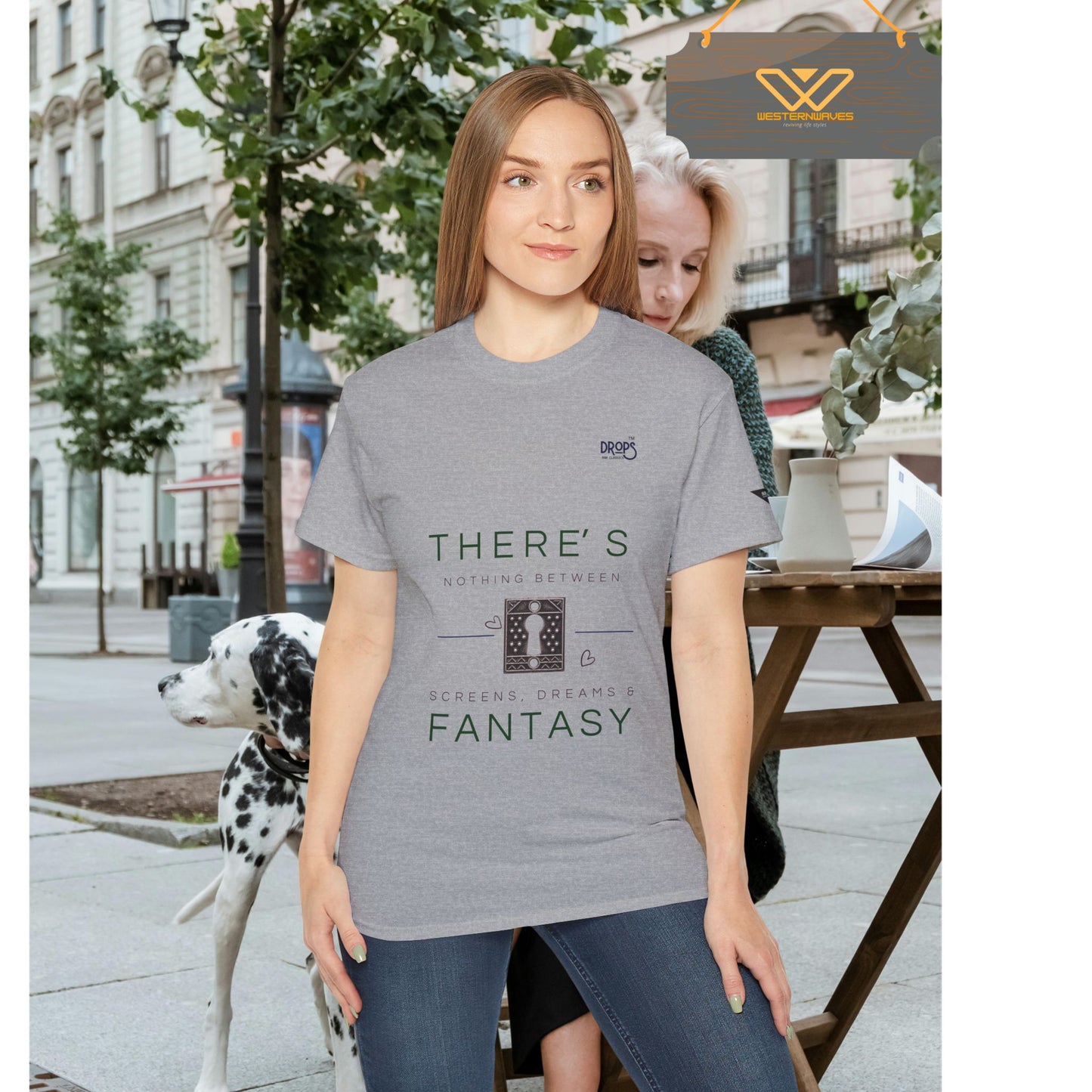 Unisex Ultra Cotton Tee - "There's Nothing Between Screens, Dreams & Fantasy" T-Shirt - Perfect for Dreamers and Creatives_ 07 May 2025_ 001