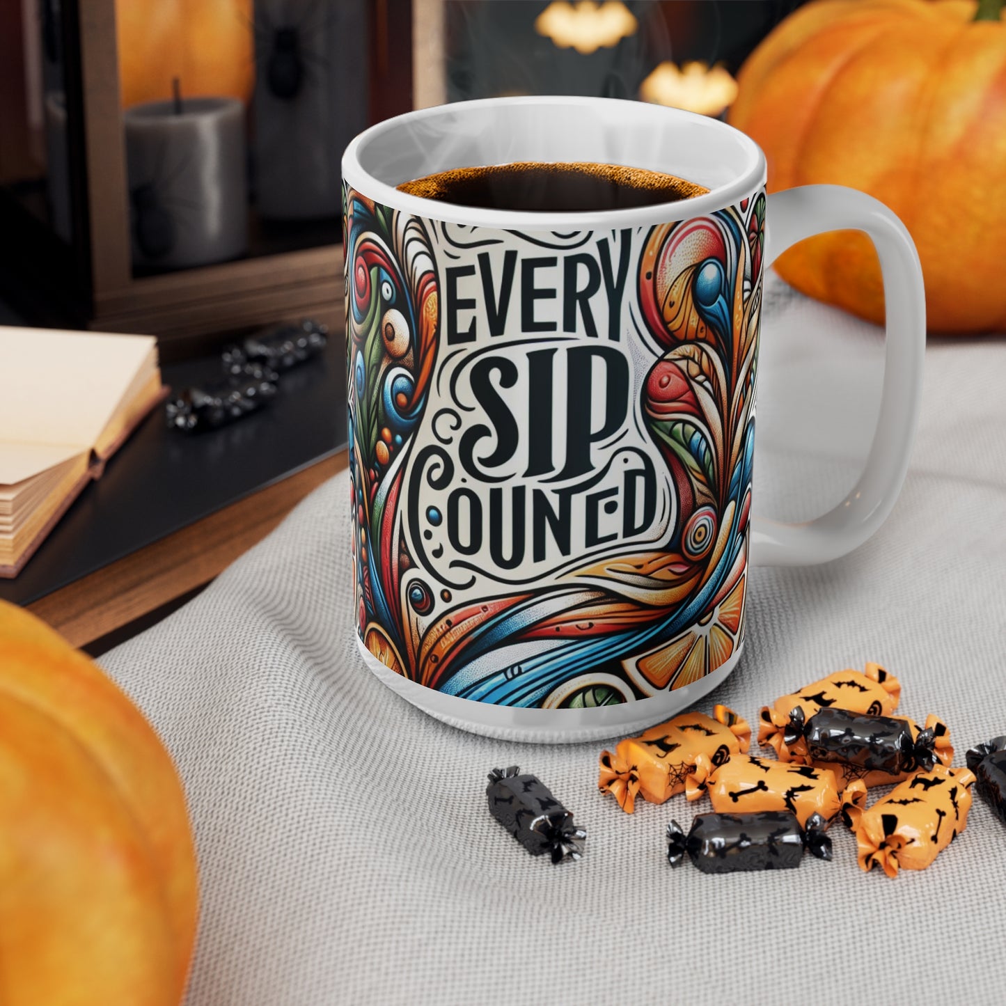 Ceramic Coffee Mug 11oz & 15oz_ N8* Series CCMUGS PT2WW001_ Limited Edition Artistic Tea/Coffee Mug by WesternWaves: