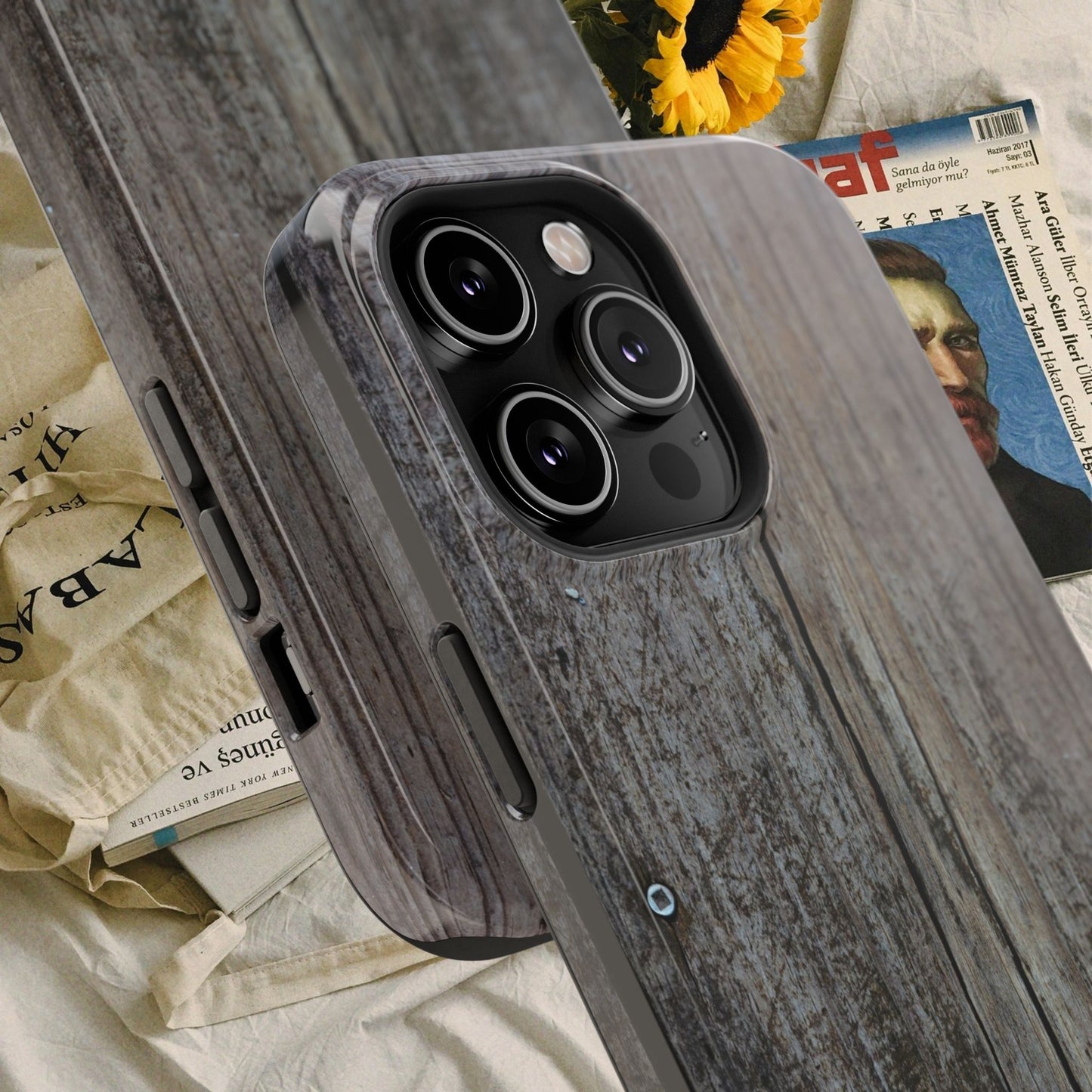 Impact-Resistant Tough Cases_ iPhone Case_ Series N8+ TCPCASE PT2WW006_ Limited Edition  Wooden Grain Phone Case for iPhones by WesternWaves: