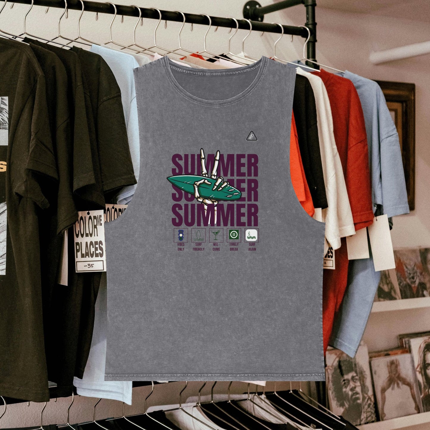 Unisex Stonewash Tank Top_ Series N8+ USSWTTOP PT2WW001_ Limited Edition Summer Essential by WesternWaves_