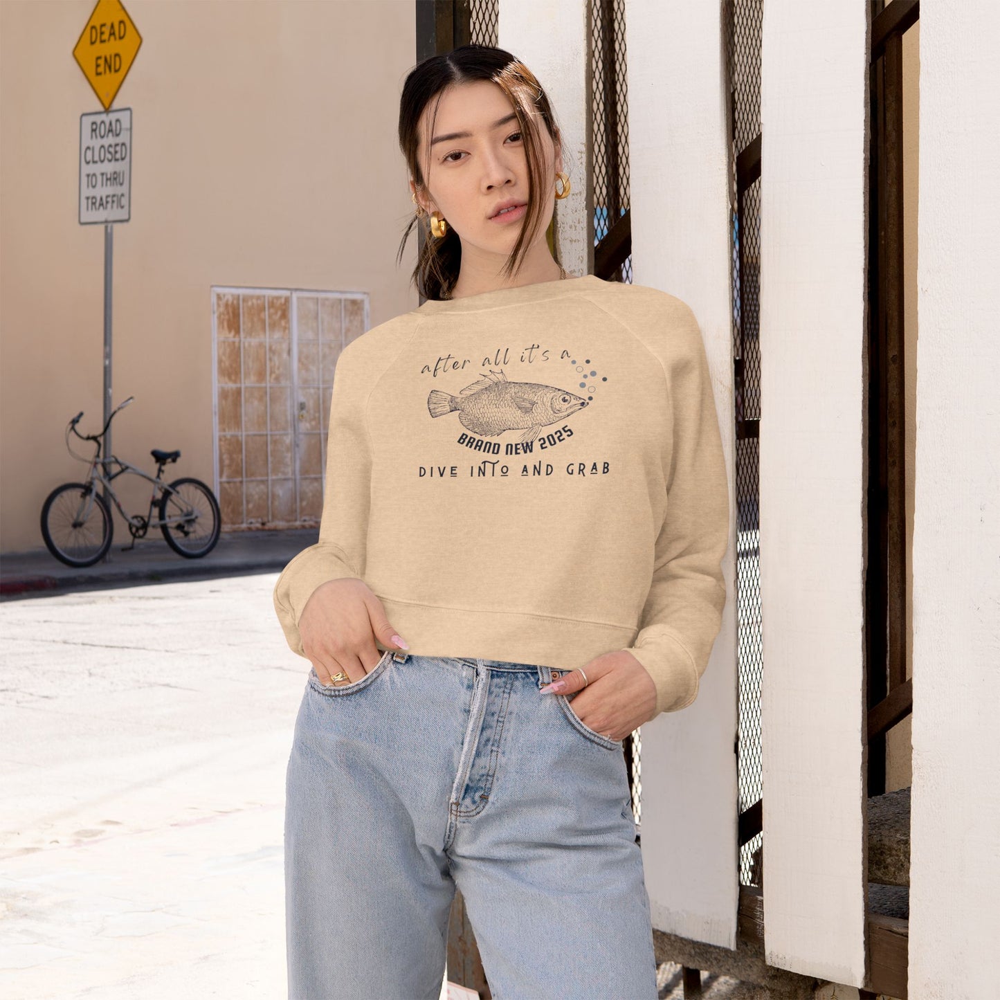 Women's Cropped Fleece Pullover_ N2 Series SPW WCFPOH PT2WW001_ Limited Edition High-quality Composition Product by WesternWawes: