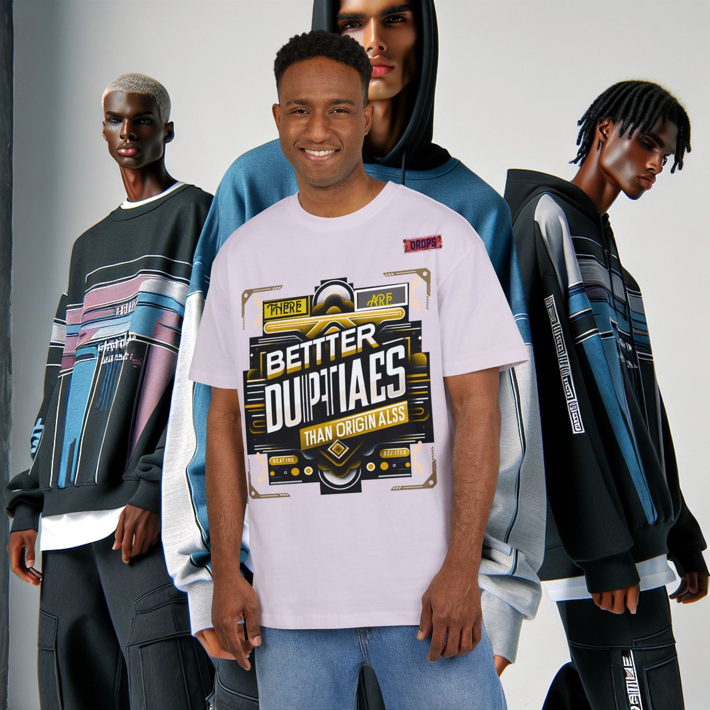 Unisex Heavy Oversize Tee_ N8+ Series USHOSTEE_ PT2WW002_ Limited Edition Urban Fashion Tee by WesternWaves: