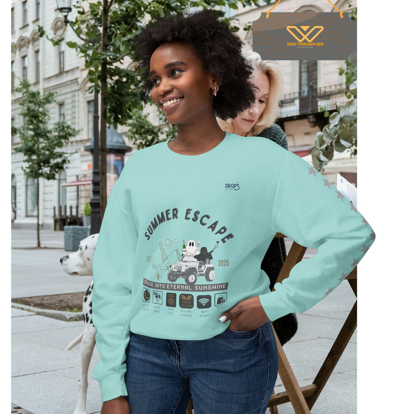 Unisex Summer Escape Crewneck Sweatshirt - Cruise into Eternal Sunshine_ 10 May 2025_ 001
