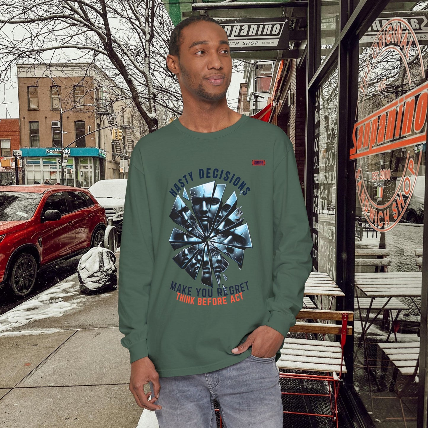 Unisex Long Sleeve T-shirt_ Series N8+ USLSTS PT2WW001_ HSD 009_  Limited Edition Trendy Statement Apparel by WesternWaves: