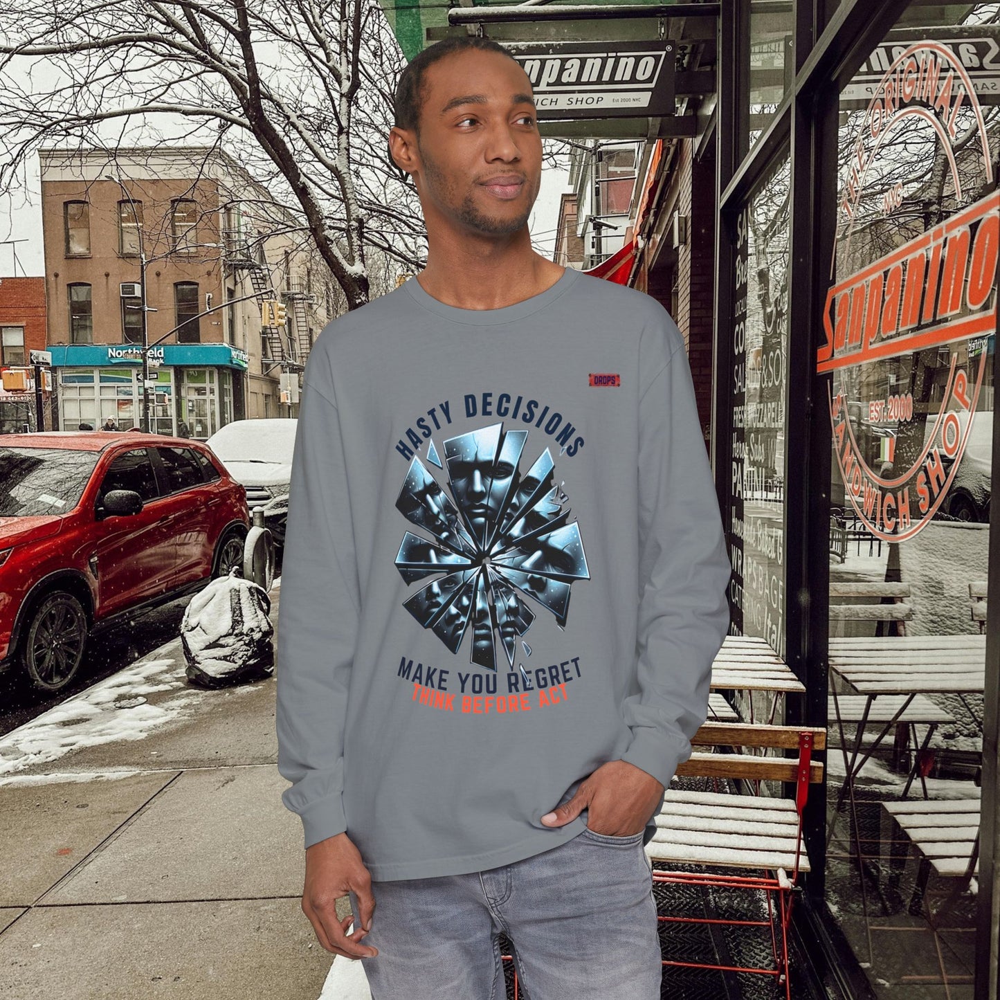 Unisex Long Sleeve T-shirt_ Series N8+ USLSTS PT2WW001_ HSD 009_  Limited Edition Trendy Statement Apparel by WesternWaves: