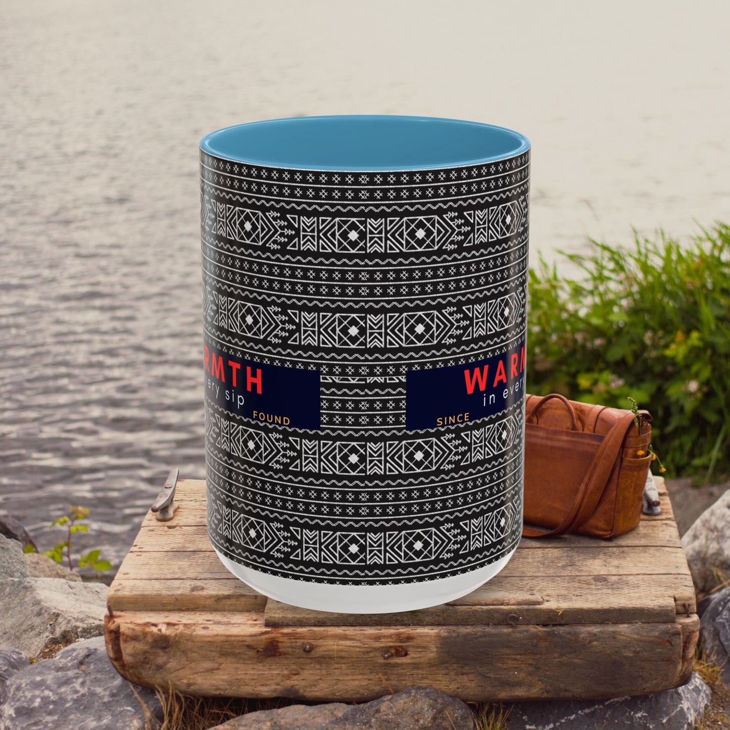 Accent Coffee Mug 11, 15oz_ N2 Series SPW ACM11OZ PT2WW007_ Vibrant Limited Edition Design by WesternWawes: