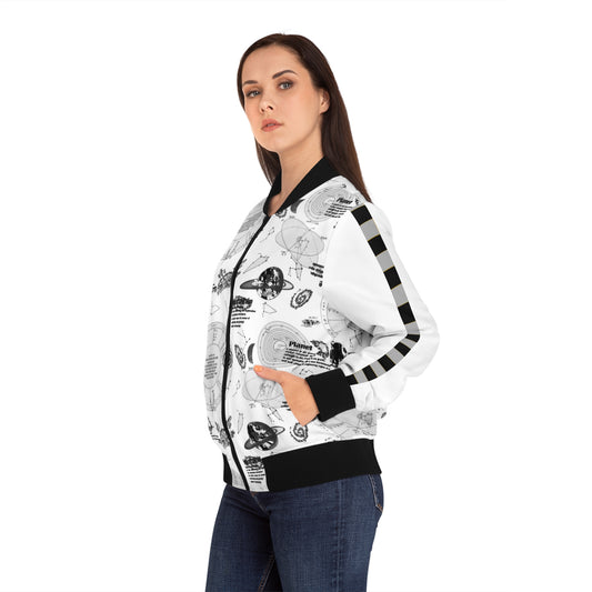 Women's Bomber Jacket (AOP)_ N Series SPW WBJAOP PT2WW005_ Fierce Feminine Flair Jacket by WesternWaves