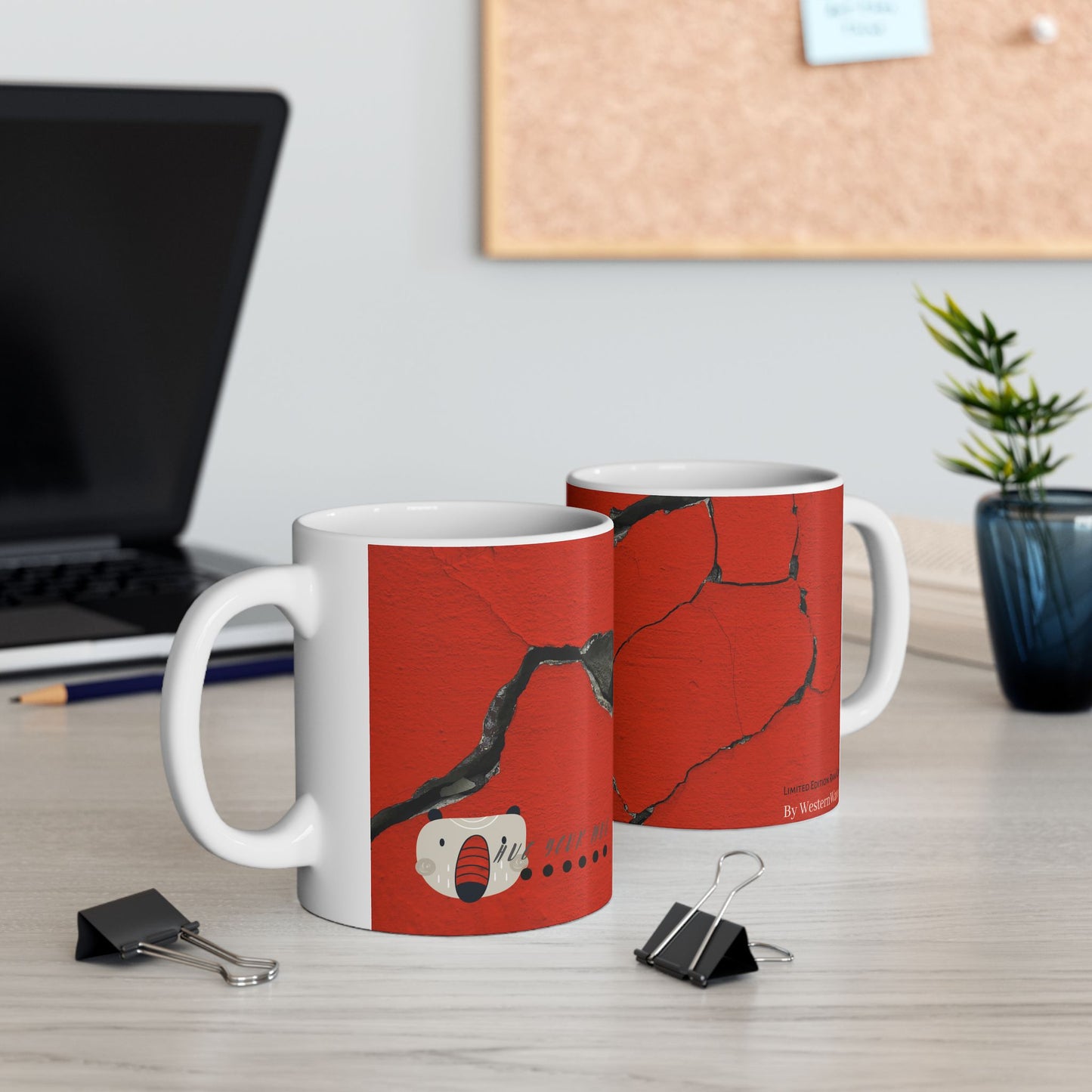 Ceramic Mug (11oz, 15oz)_ N2 Series SPW CM11, 15OZ PT2WW010_ Limited Edition Ceramic Masterpiece by WesternWaves: