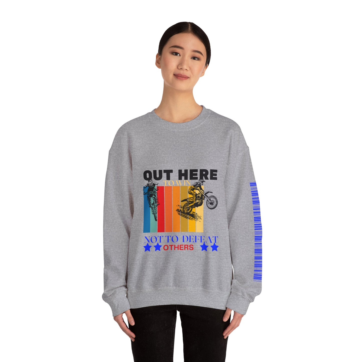 Unisex Heavy Blend™ Crewneck Sweatshirt_ N2 Sports Series SPW UHBCSS PT2WW003_ Limited Edition ‘Zeztz’ Brand Sports Elementz by WesternWaves: