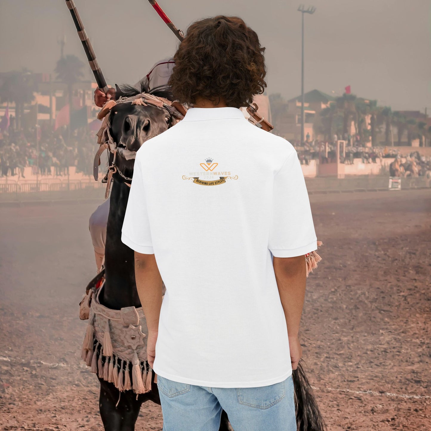 Men's Piqué Polo Classic Shirt – N2 Series SPW MPPOLOCS PT2WW002_ Limited Edition Timeless Elegance of ‘EagalZ’ Sports Brand by WesternWaves: