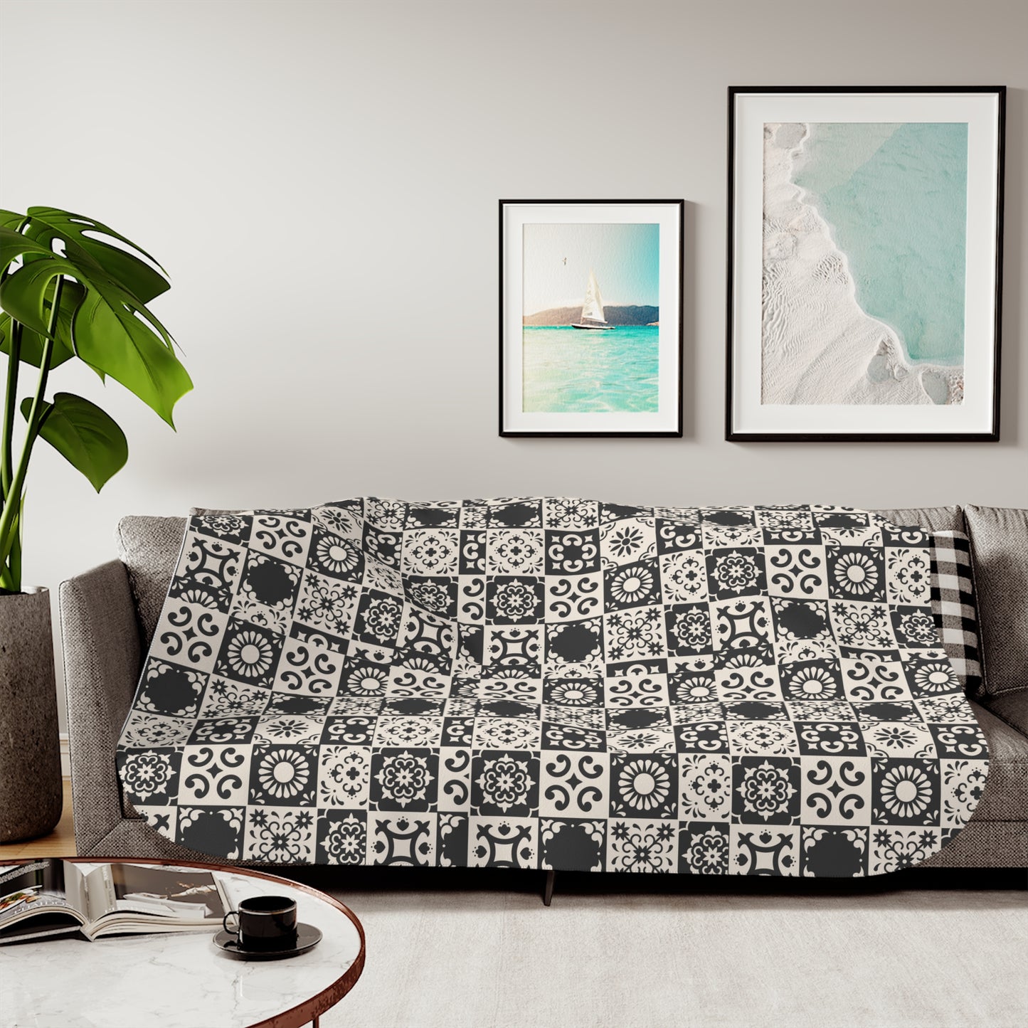 Sherpa Blankets (Two Colors)_ N2 Series SBI2C PT2WW001_ Limited Edition Customizable Design by WesternWaves: