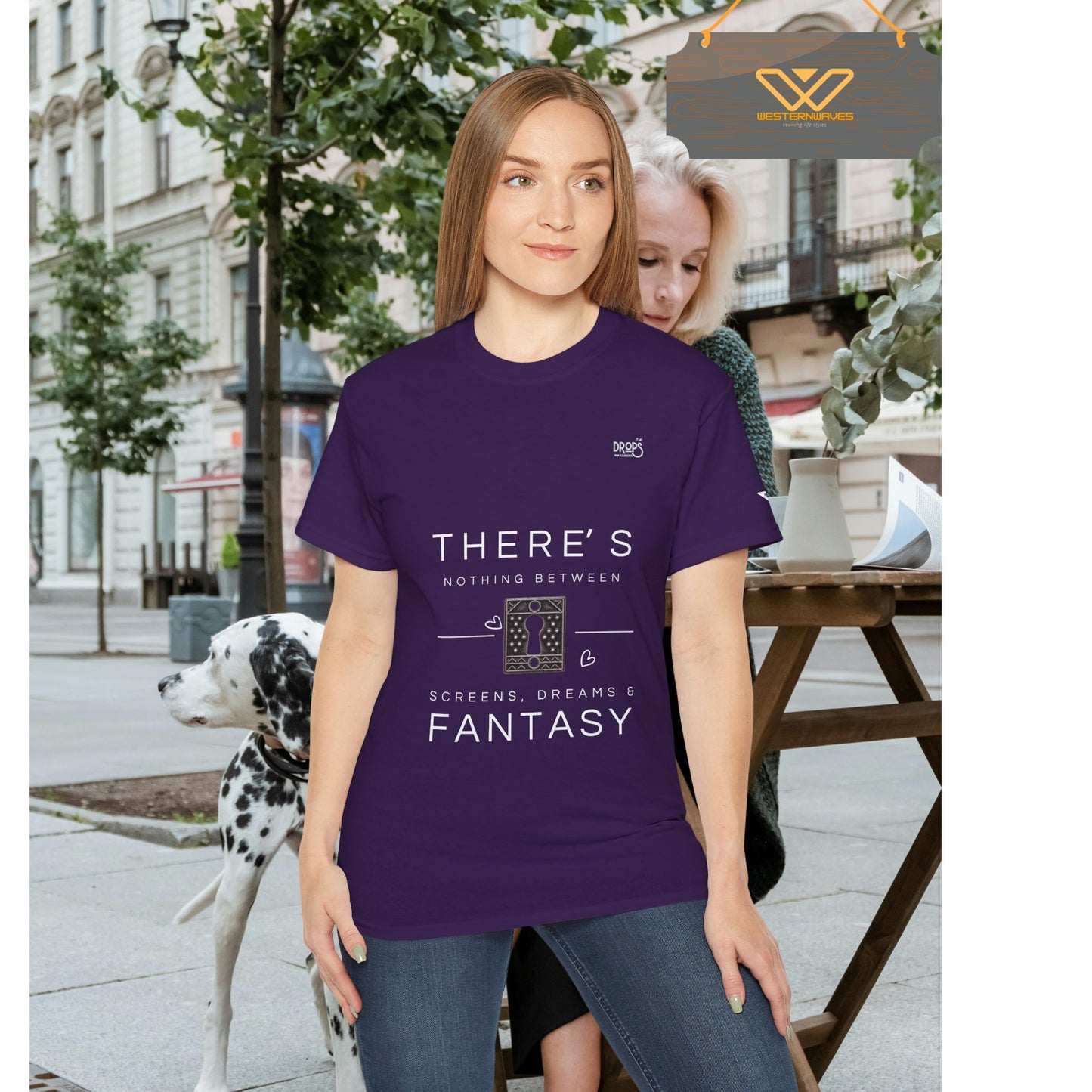 Unisex Ultra Cotton Tee - "There's Nothing Between Screens, Dreams & Fantasy" T-Shirt - Perfect for Dreamers and Creatives_ 07 May 2025_ 001