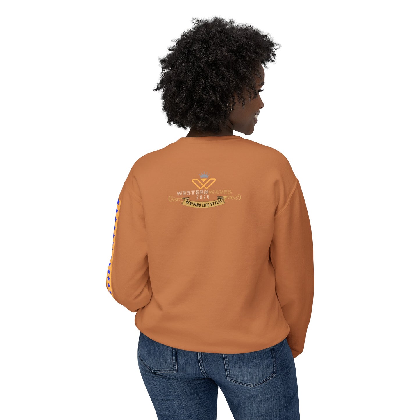 Unisex Lightweight Crewneck Sweatshirt_ N2 Series SPW ULWCSS PT2WW003_Limited Edition Unparalleled Quality by WesternWaves: