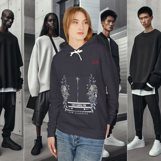 Lightweight Hooded Sweatshirt_ Series UWD 053_ Limited Edition Floral Streetwear by WesternWaves: