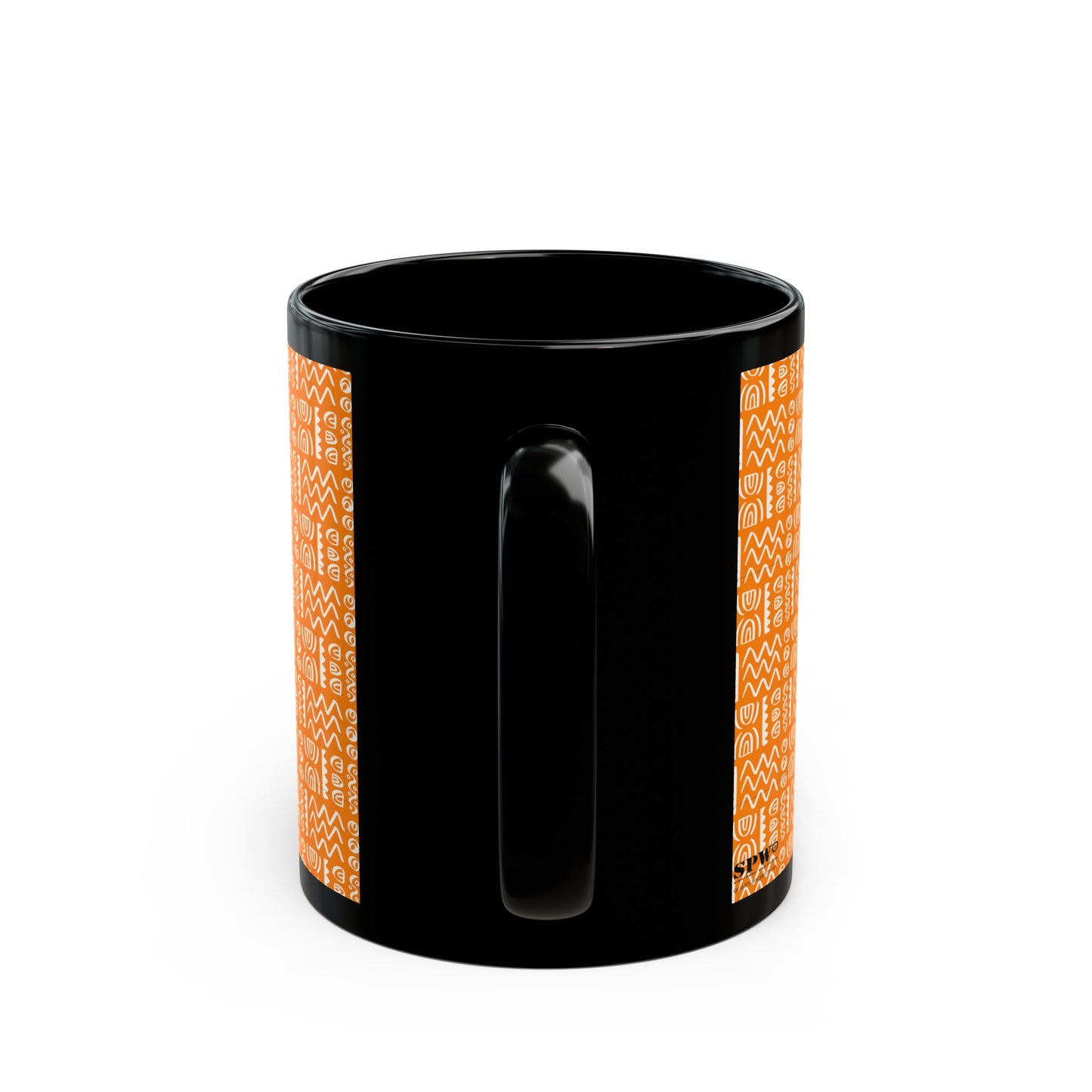 Black Mug (11oz, 15oz)_ N Series SPW CBM PT2WW004_ Limited Edition Black Ceramic Mug by WesternWaves