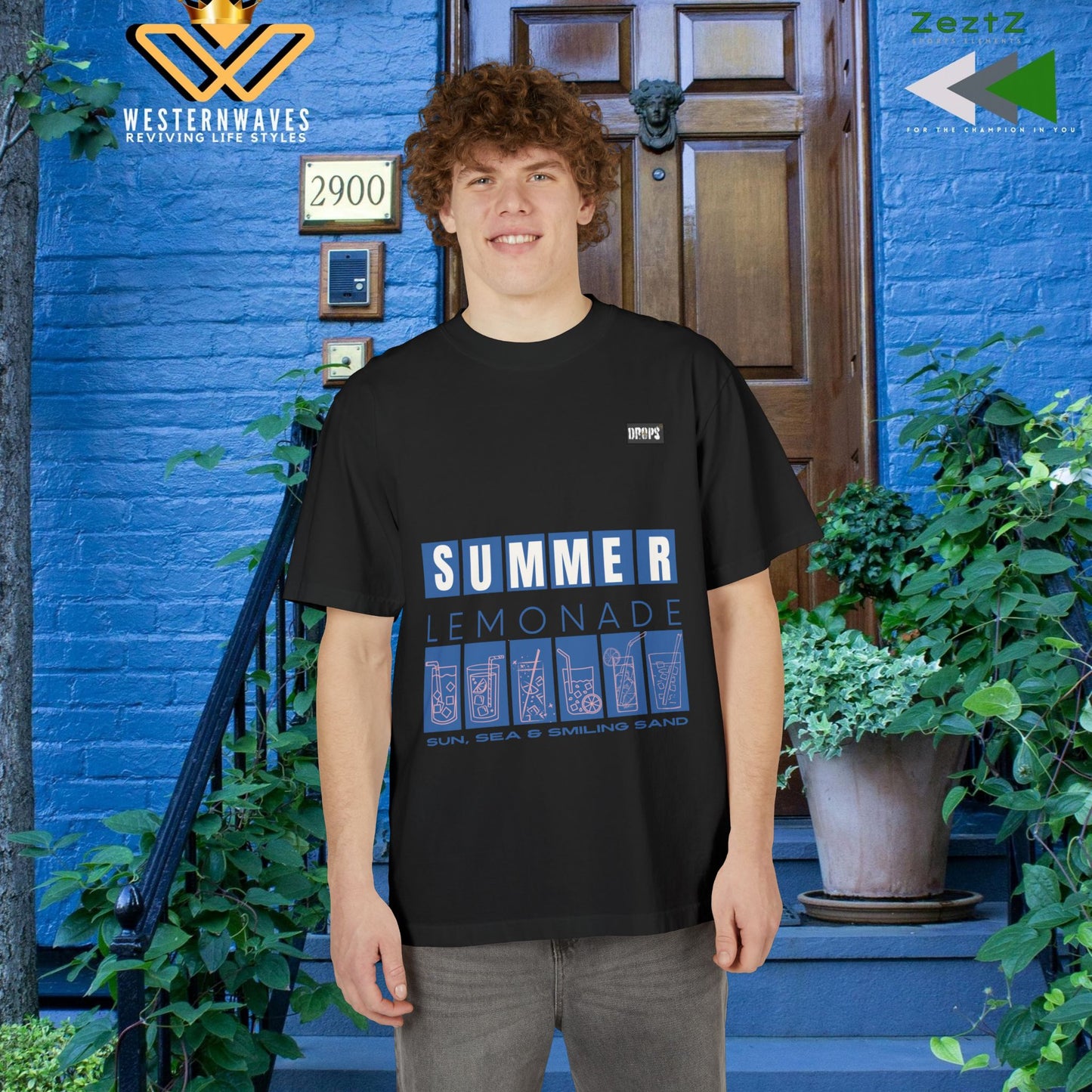 Summer Lemonade Unisex Drop-Shoulder T-Shirt_ Chill Vibes for Sun Lovers_ 17 May 2025_ 001