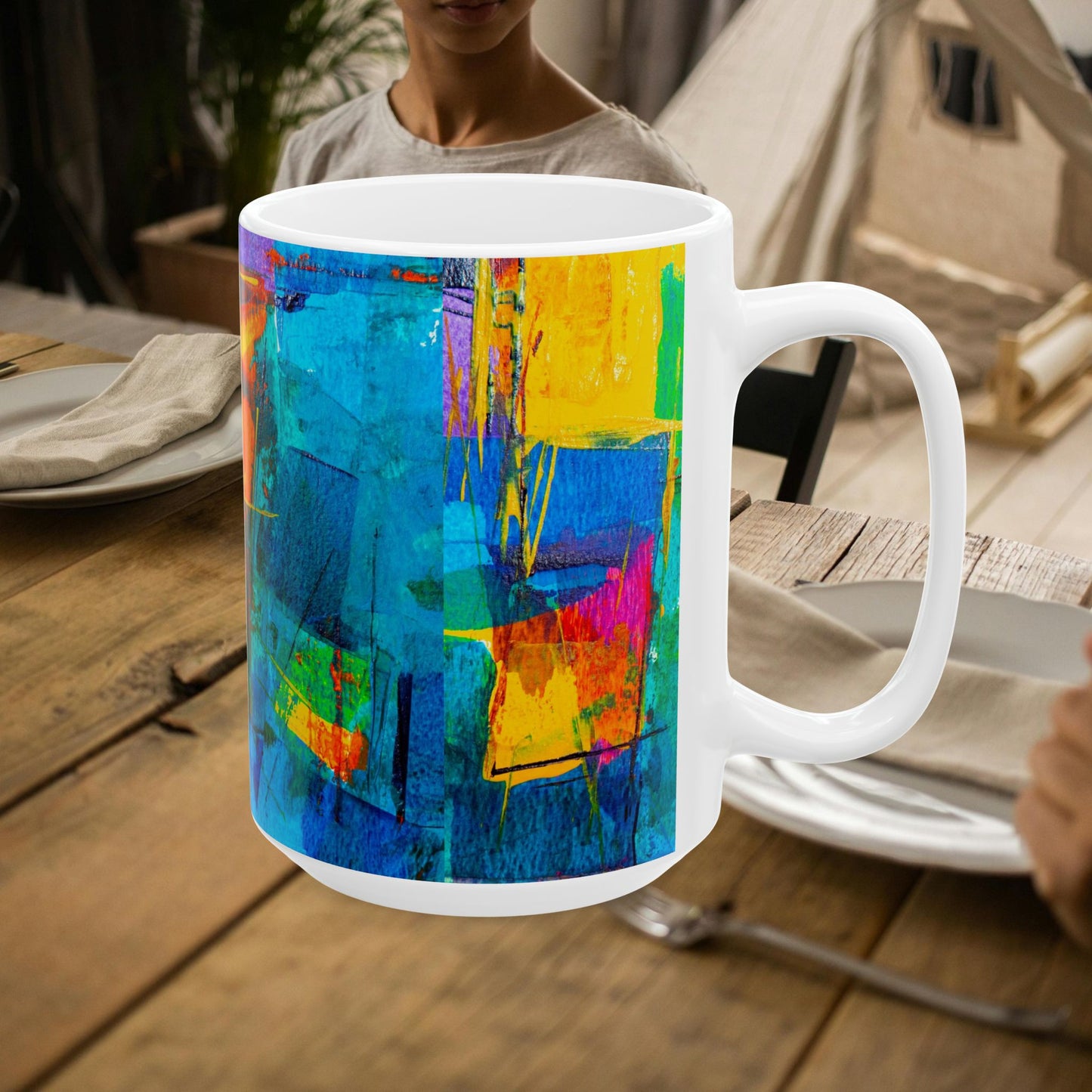 Ceramic Mug, (11oz, 15oz)_ N2+ Series CM10OZ&15OZ PT2WW003_ Limited Edition by WesternWaves: