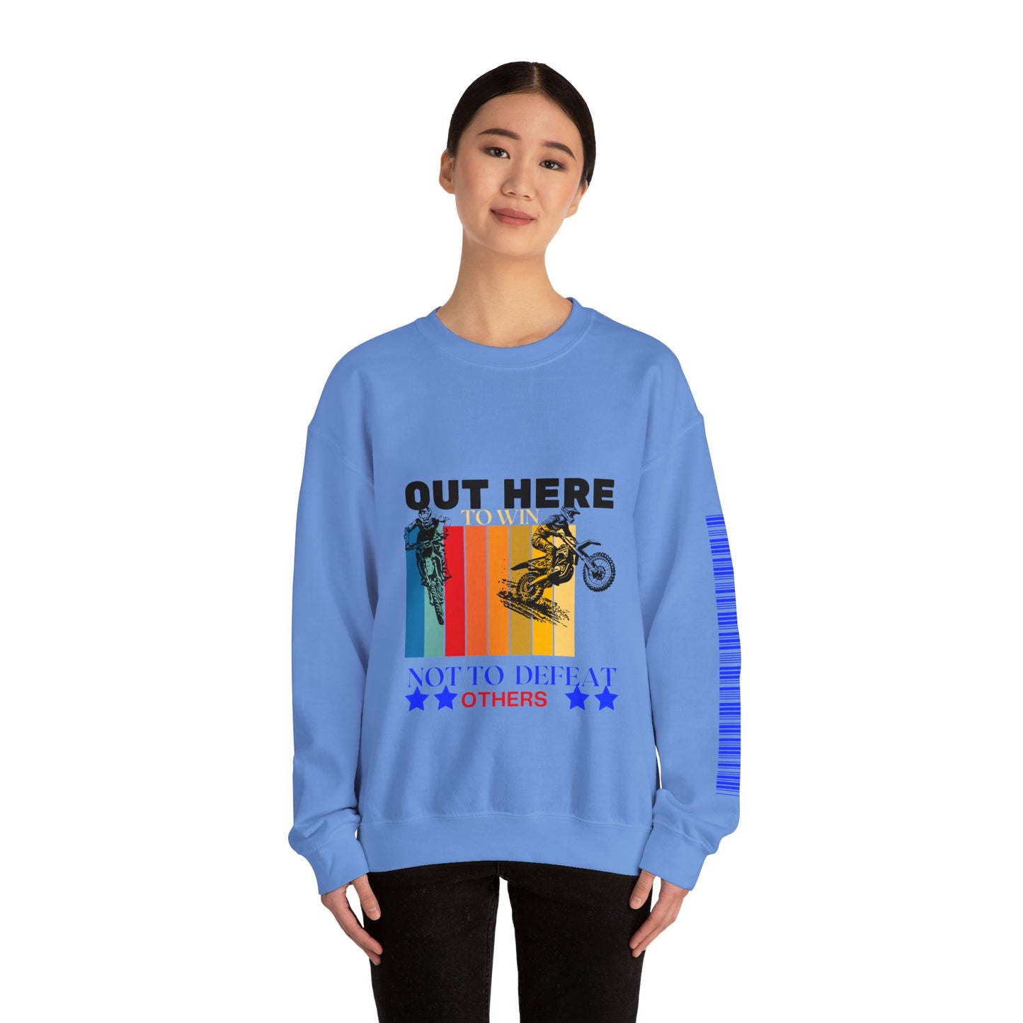 Unisex Heavy Blend™ Crewneck Sweatshirt_ N2 Sports Series SPW UHBCSS PT2WW003_ Limited Edition ‘Zeztz’ Brand Sports Elementz by WesternWaves: