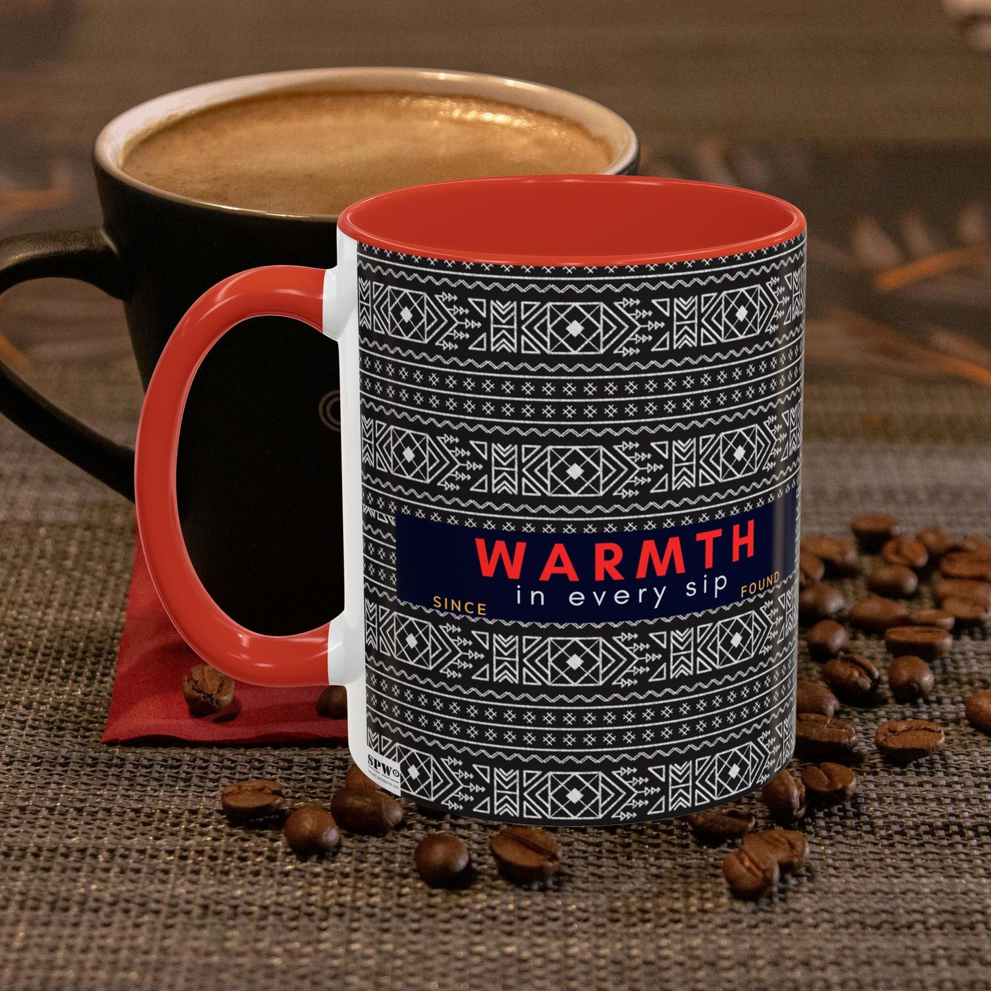 Accent Coffee Mug 11, 15oz_ N2 Series SPW ACM11OZ PT2WW007_ Vibrant Limited Edition Design by WesternWawes: