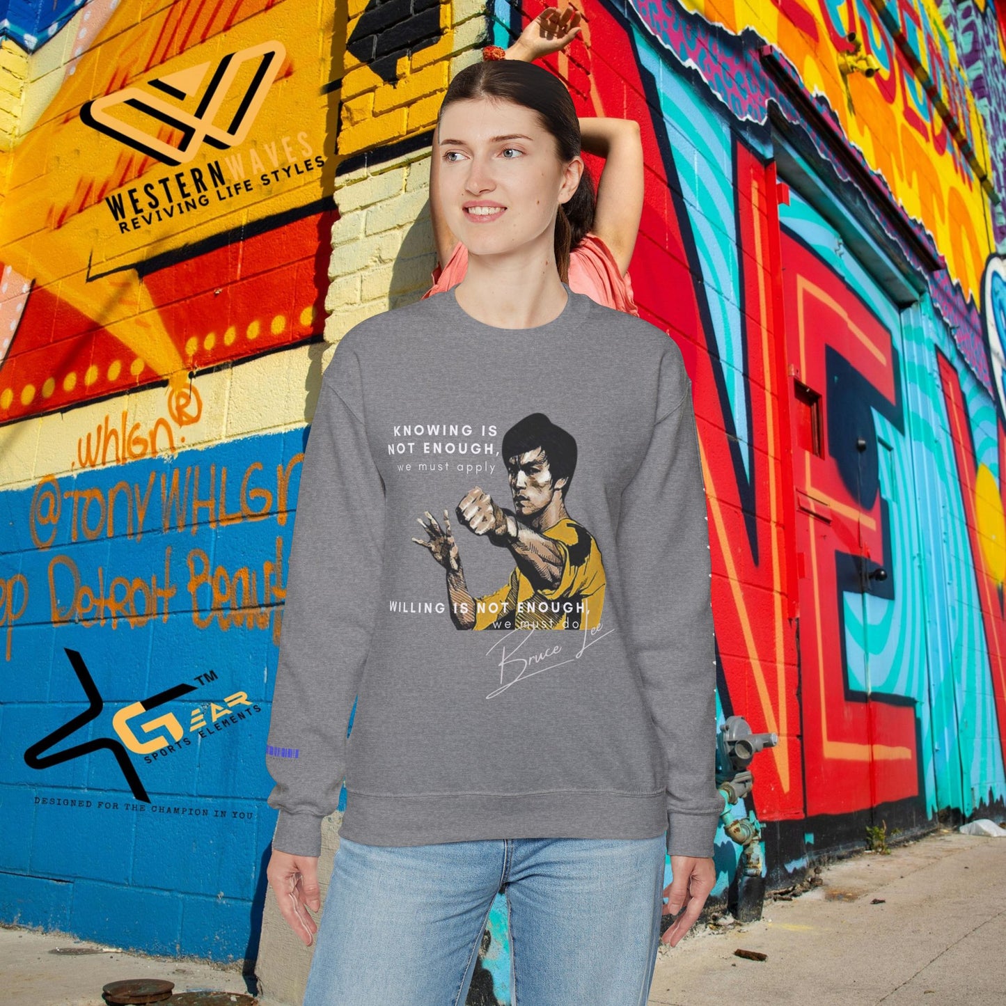 Unisex Heavy Blend™ Crewneck Sweatshirt_ N2 Sports Series SPW UHBCSS PT2WW008_ Limited Edition ‘Zeztz’ Brand Sports Elements by WesternWaves: