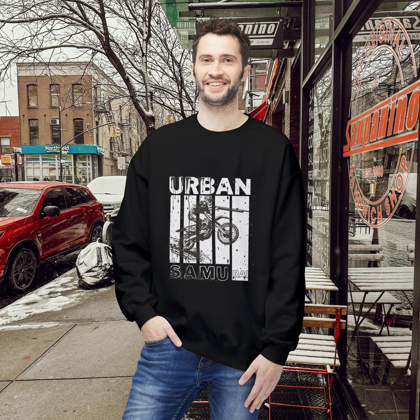 Unisex Midweight Softstyle Fleece Crewneck Sweatshirt_ N2+ Series USMWSSFCNSS PT2WW009_ Limited Edition Stylish Eco-conscious Raw Classic by WesternWaves: