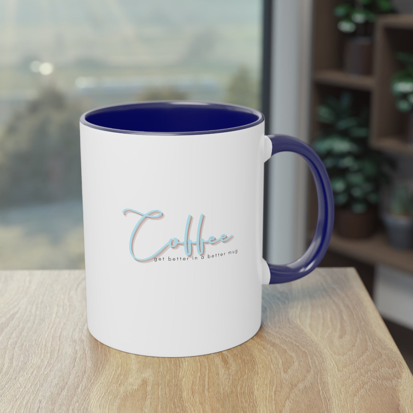 Two-Tone Coffee Mug, 11oz_ N2 Series TTCMUG PT2WW002_ Limited Edition Sipping Experience Both Pleasurable & Convenient by WesternWaves: