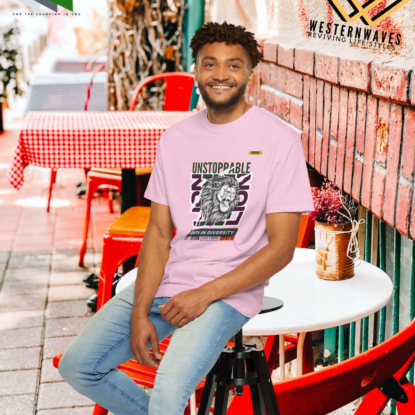 Unisex Garment-Dyed T-Shirt_ 26 June 2025_ Limited Edition Strength in Diversity by WesternWaves: