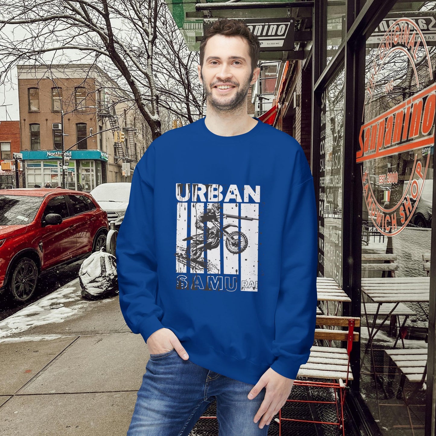 Unisex Midweight Softstyle Fleece Crewneck Sweatshirt_ N2+ Series USMWSSFCNSS PT2WW009_ Limited Edition Stylish Eco-conscious Raw Classic by WesternWaves: