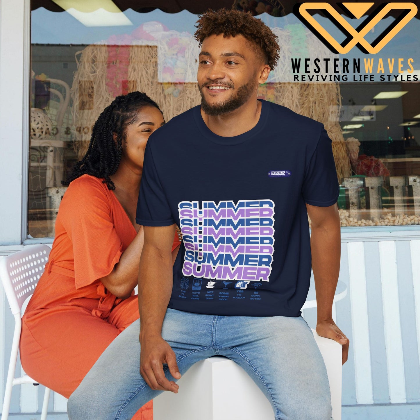 Unisex Softstyle T-Shirt_ N2* Series SPW USSTS FT2WW010_ Redefine Relaxation Limited Edition by WesternWaves: