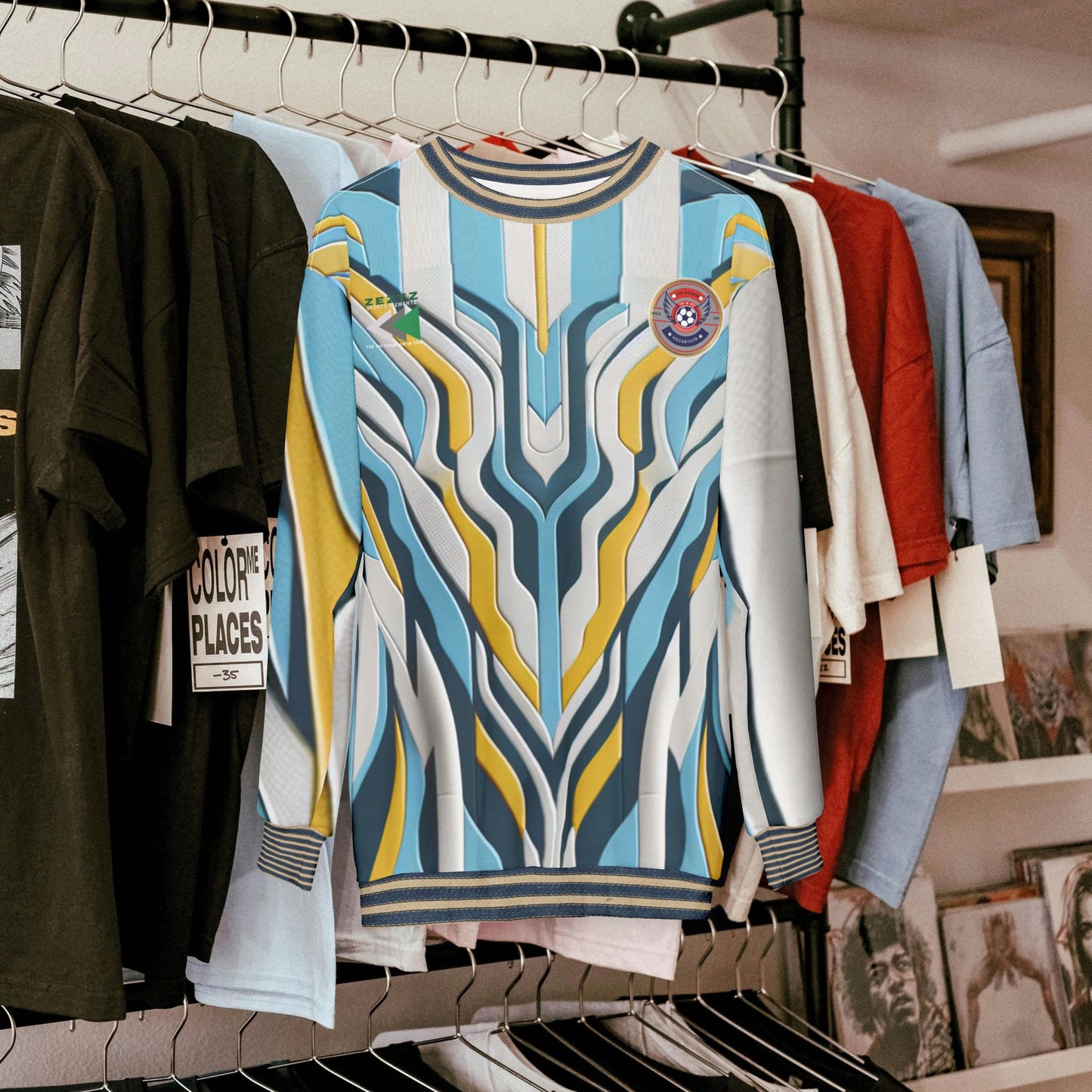 Vibrant Unisex Sweatshirt_ Series UWD 061_ Limited Edition Soccerwear/Streetwear by WesternWaves:
