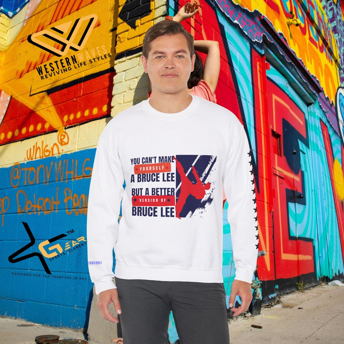 Unisex Heavy Blend™ Crewneck Sweatshirt_ N2 Sports Series SPW UHBCSS PT2WW010_ Limited Edition ‘Zeztz’ Brand Sports Elements by WesternWaves: