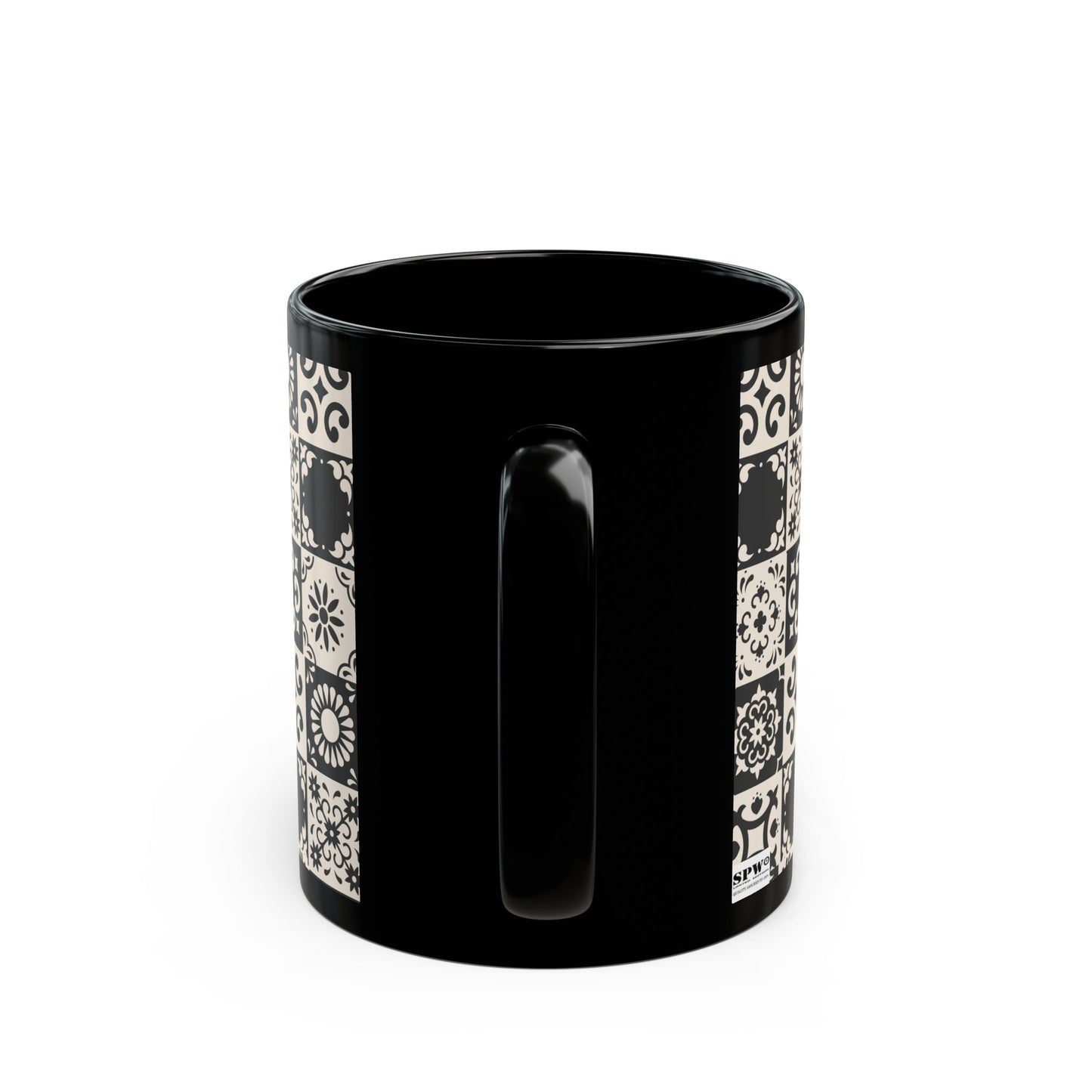 Black Mug (11oz, 15oz)_ N Series SPW CBM PT2WW002_ Limited Edition Black Ceramic Mug by WesternWawes