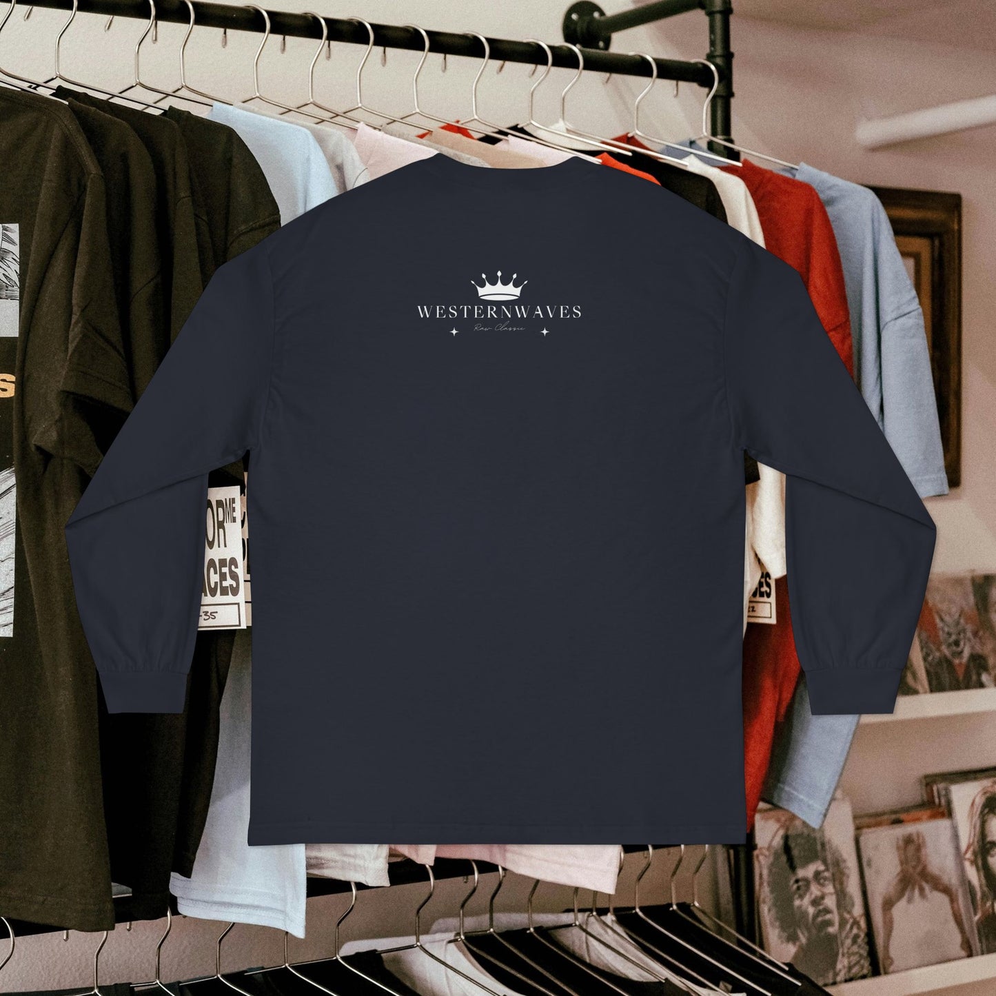 Unisex Classic Long Sleeve T-Shirt_ N2 Series CLSTS PT2WW002_ Limited Edition 100% US Cotton product by WesternWaves: