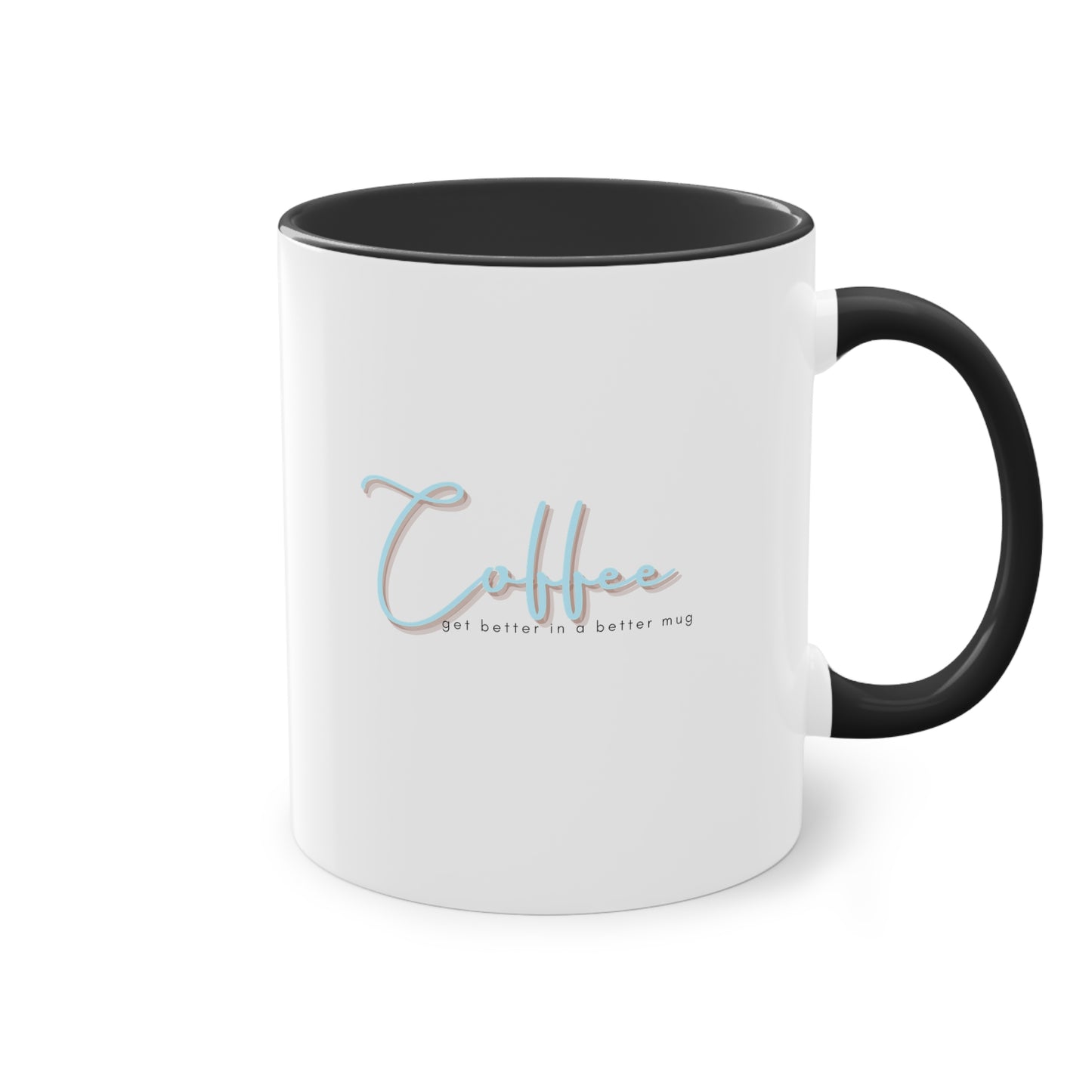 Two-Tone Coffee Mug, 11oz_ N2 Series TTCMUG PT2WW002_ Limited Edition Sipping Experience Both Pleasurable & Convenient by WesternWaves: