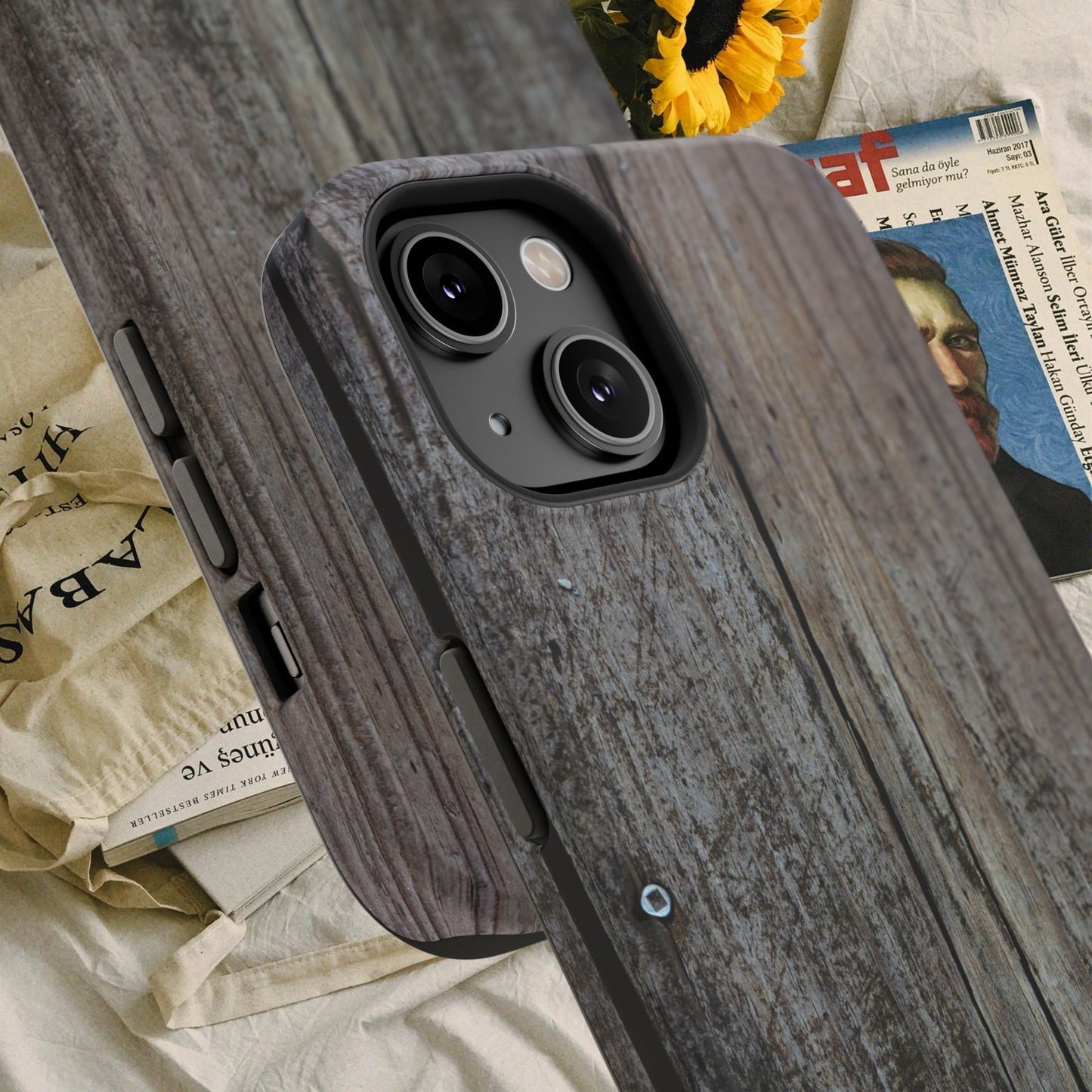 Impact-Resistant Tough Cases_ iPhone Case_ Series N8+ TCPCASE PT2WW006_ Limited Edition  Wooden Grain Phone Case for iPhones by WesternWaves: