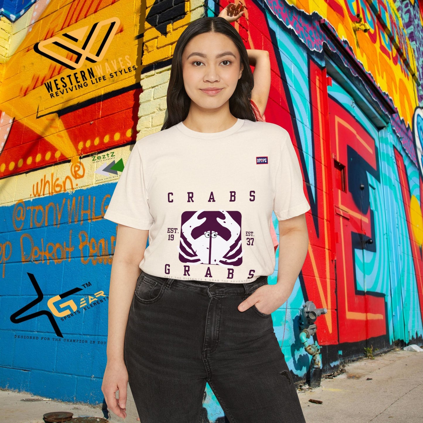 Eco-Friendly Crab Graphic Tee, Sustainable Fashion T-Shirt, Unisex Nature Lover Gift, Beach Vibes Apparel, Boho T-Shirt_ 22 May 2025_ 001