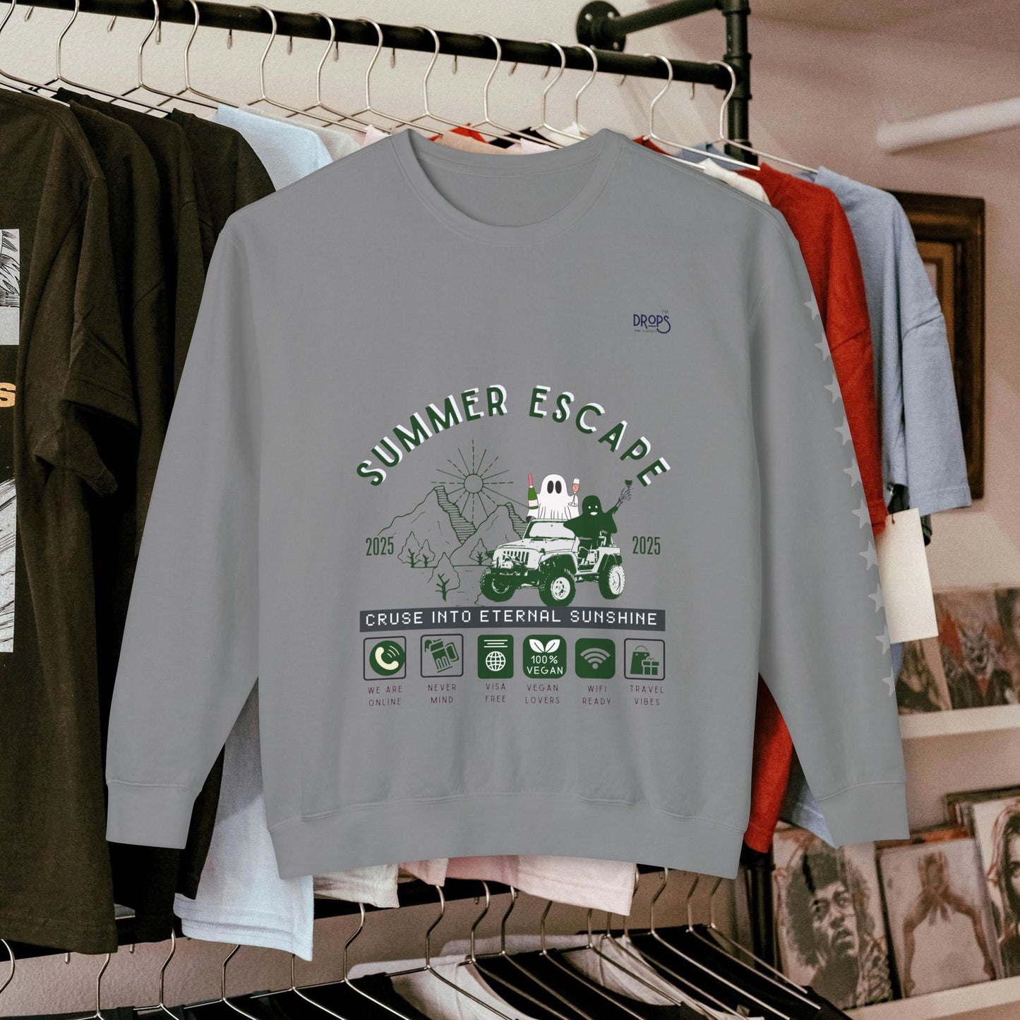 Unisex Summer Escape Crewneck Sweatshirt - Cruise into Eternal Sunshine_ 10 May 2025_ 001