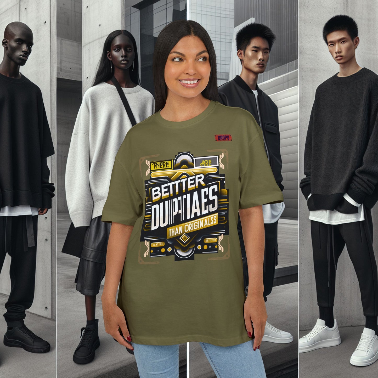 Unisex Heavy Oversize Tee_ N8+ Series USHOSTEE_ PT2WW002_ Limited Edition Urban Fashion Tee by WesternWaves: